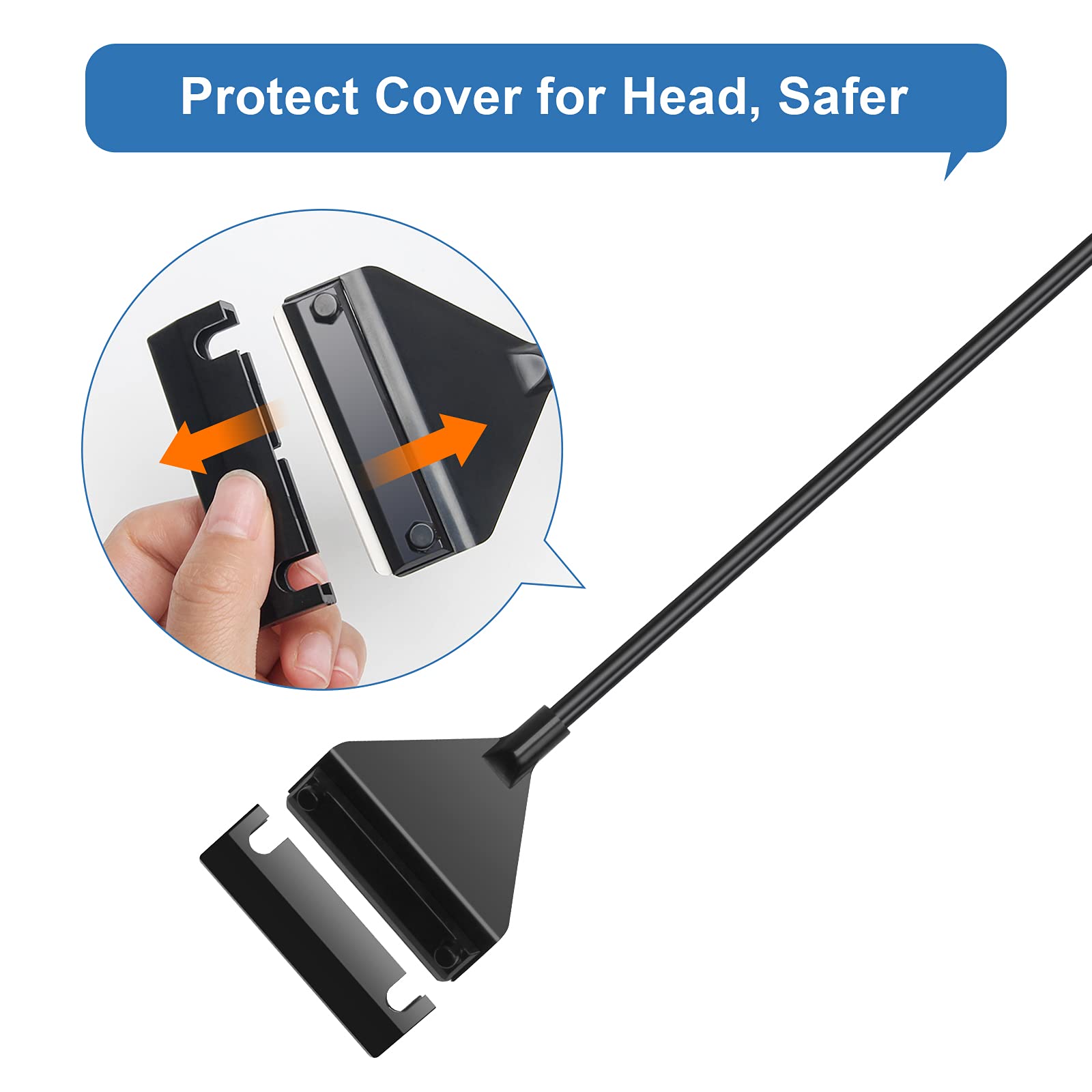 Premium Stainless Steel Algae Scraper for Aquariums - 25.6 Inch Fish Tank Cleaner Tool with Ergonomic Handle | Perfect for Glass Cleaning, Algae Removal in Home & Office Aquariums