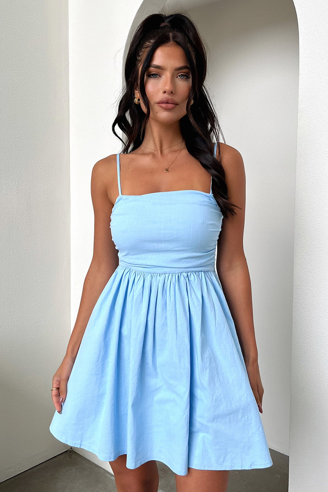 Stylish Miley Mini Dress in Blue - Perfect for Summer Outings, Parties & Casual Wear