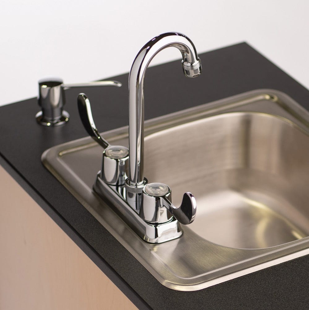 Ozark River Premier Deep Basin Portable Sink 38 Inch Height with Laminate Countertop - Stainless Steel Sink for Outdoor Camping, RV, and Off-Grid Living
