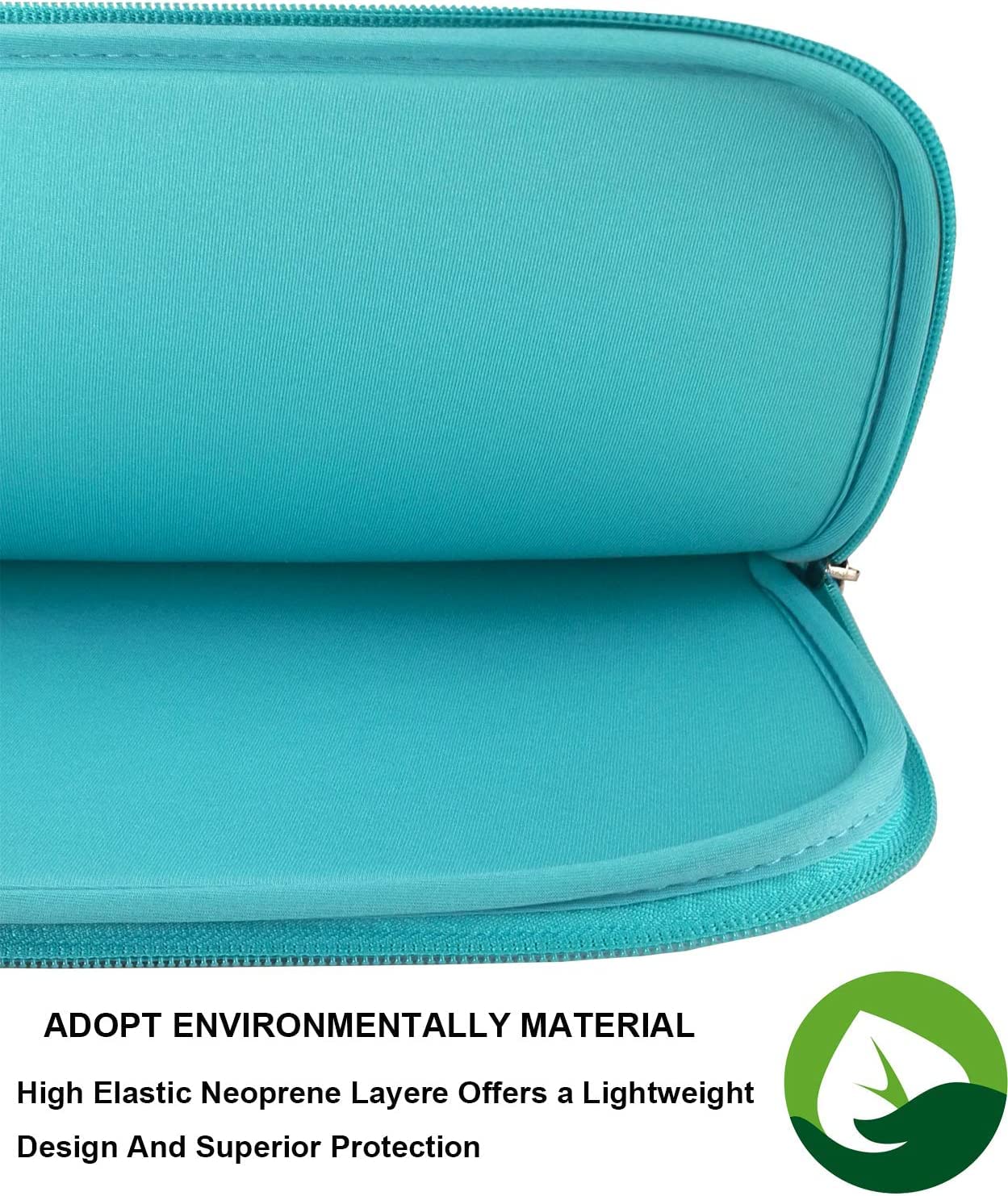 13 Inch Laptop Sleeve - Water Resistant Neoprene Case for MacBook Pro/Air & Notebook Computers - Protective Carrying Bag for Travel, Work & School (Blue)