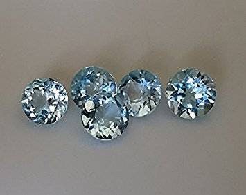 Wholesale Natural African Sky Blue Topaz Loose Stones - 4mm to 11mm Round Cut VVS Eye Clean Gemstones for Jewelry Making, Engagement Rings & Birthstone Gifts