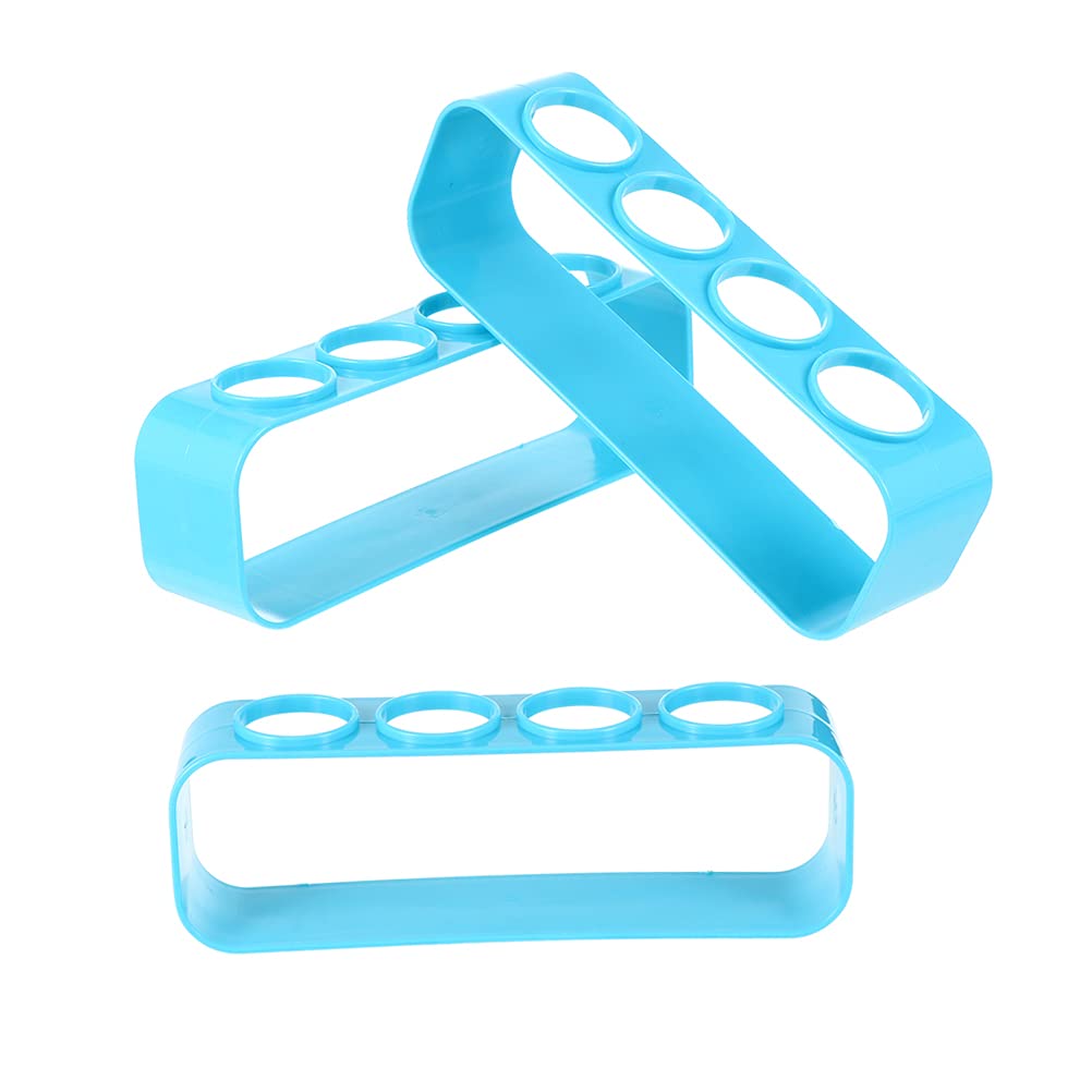 3pcs Plastic Test Tube Rack for Kids Science Experiments - Durable Test Tube Holder Stand with Storage Shelf for School Labs, Home Science Kits & STEM Education Projects