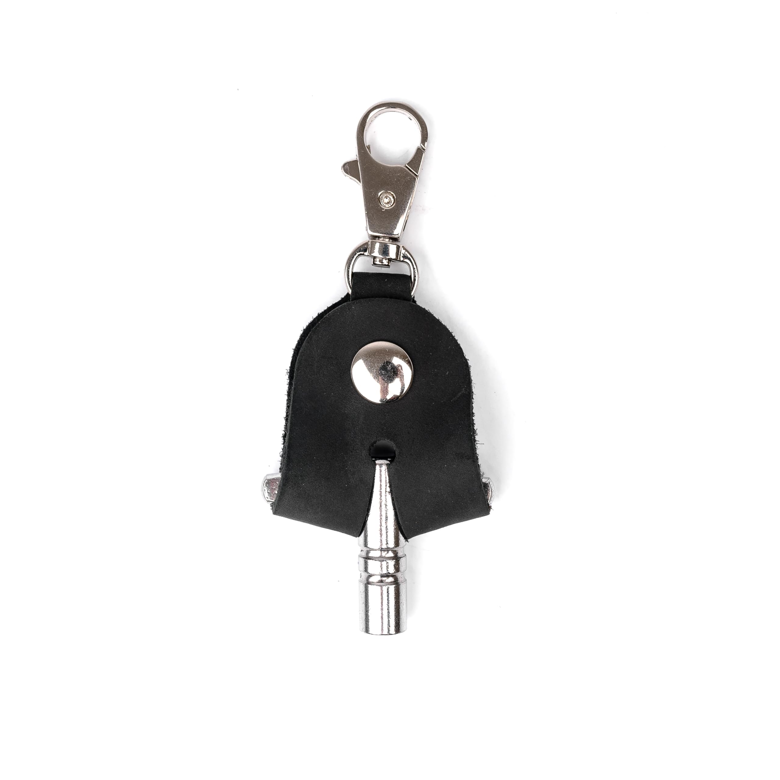Genuine Crazy Horse Leather Drum Key Holder - Black & Cognac - Premium Drum Accessories for Musicians & Drummers - Perfect for Drum Kits, Practice Sessions & Live Performances