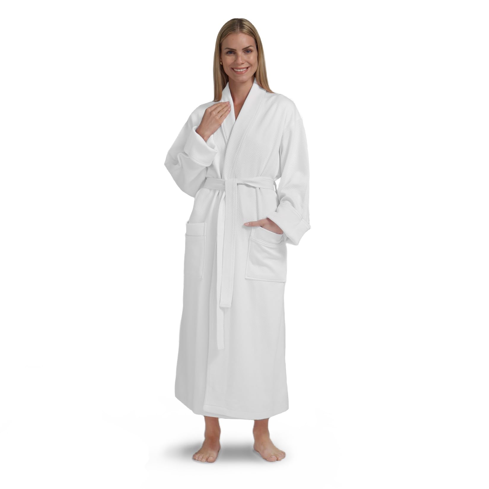 Boca Terry Women's Soft Waffle Knit Robe - Long Luxurious Spa Bathrobe for Resort & Hotel Use - Cozy Loungewear for Relaxation at Home