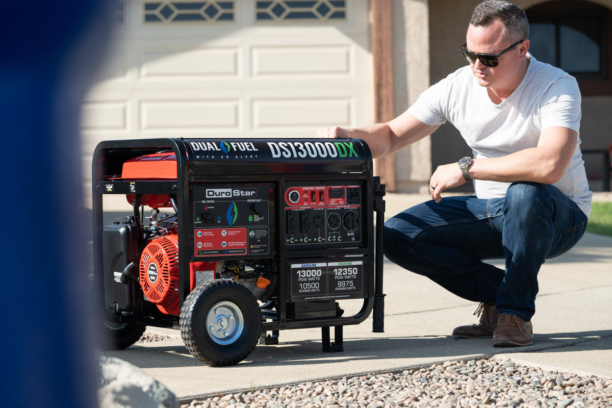 13,000W Dual Fuel Portable Generator with CO Alert - Gas & Propane Powered for Home Backup, Camping & Outdoor Power (EPA & CARB Compliant)