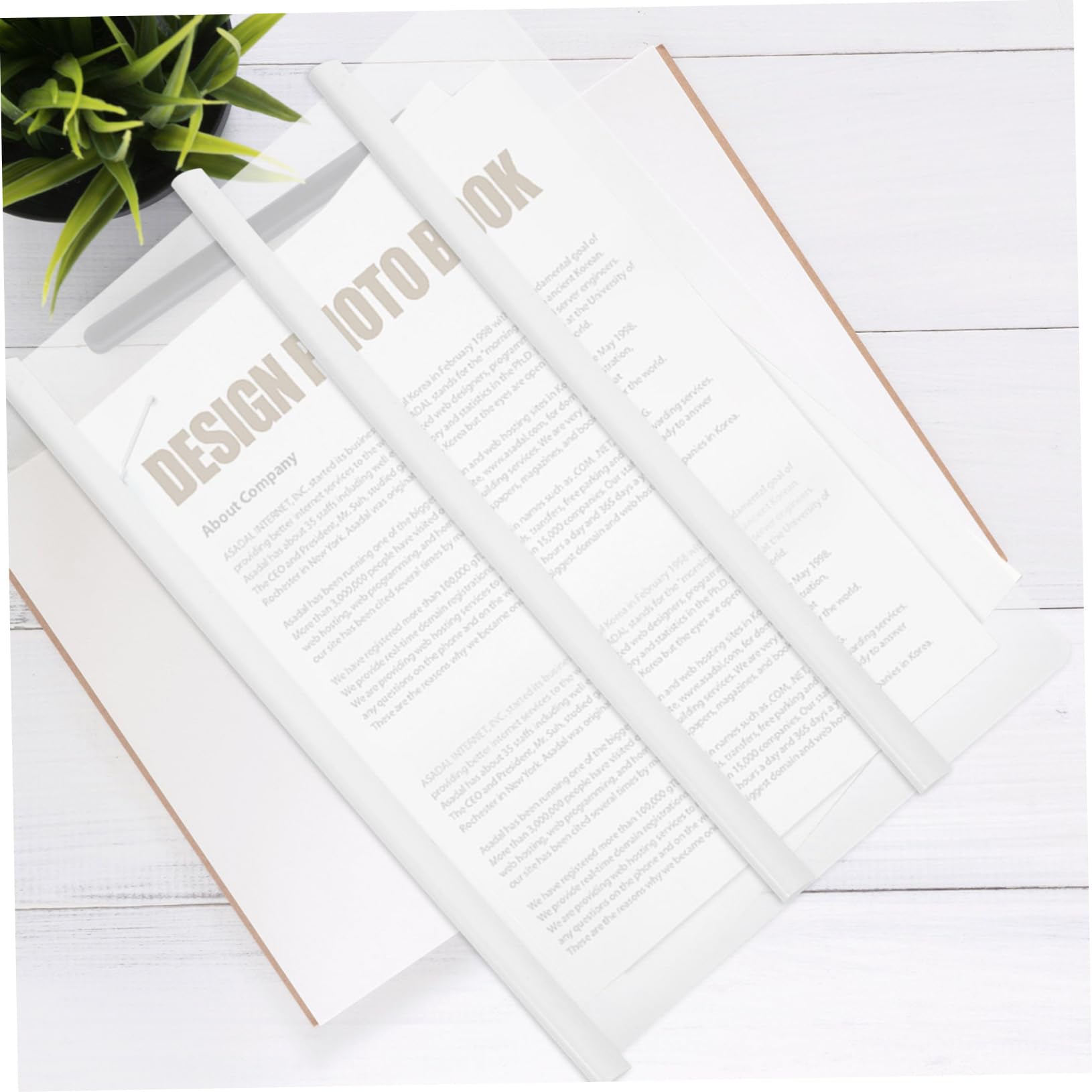 5 Sets High-Strength Plastic Slide Binder Bars - 10pcs per Pack for Report Binding, Book Making & Office Organization - Perfect for Presentations, School Projects & Document Filing
