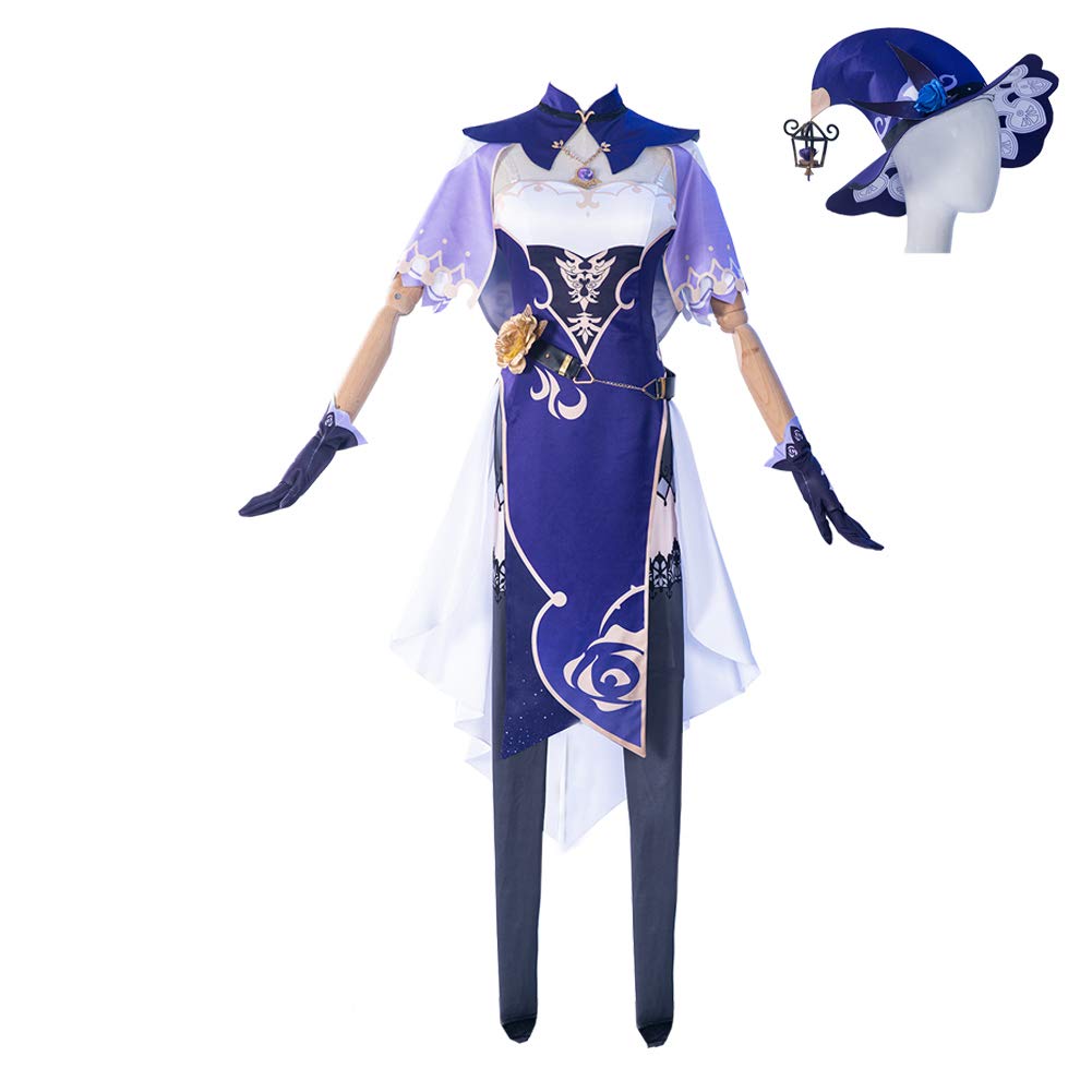 Genshin Impact Lisa Cosplay Costume Deluxe Full Set - Official Game Character Uniform for Halloween, Anime Conventions & Role Play (Adult Size) | Perfect for Cosplay Events, Halloween Parties & Themed Gatherings