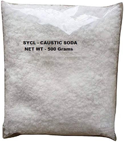 Powerful Drain & Chimney Cleaner Flakes - 500g Caustic Soda for Clogged Sinks, Pipes & Grease Removal | Fast-Acting, Heavy-Duty Cleaning Solution for Kitchen, Bathroom & Home Maintenance