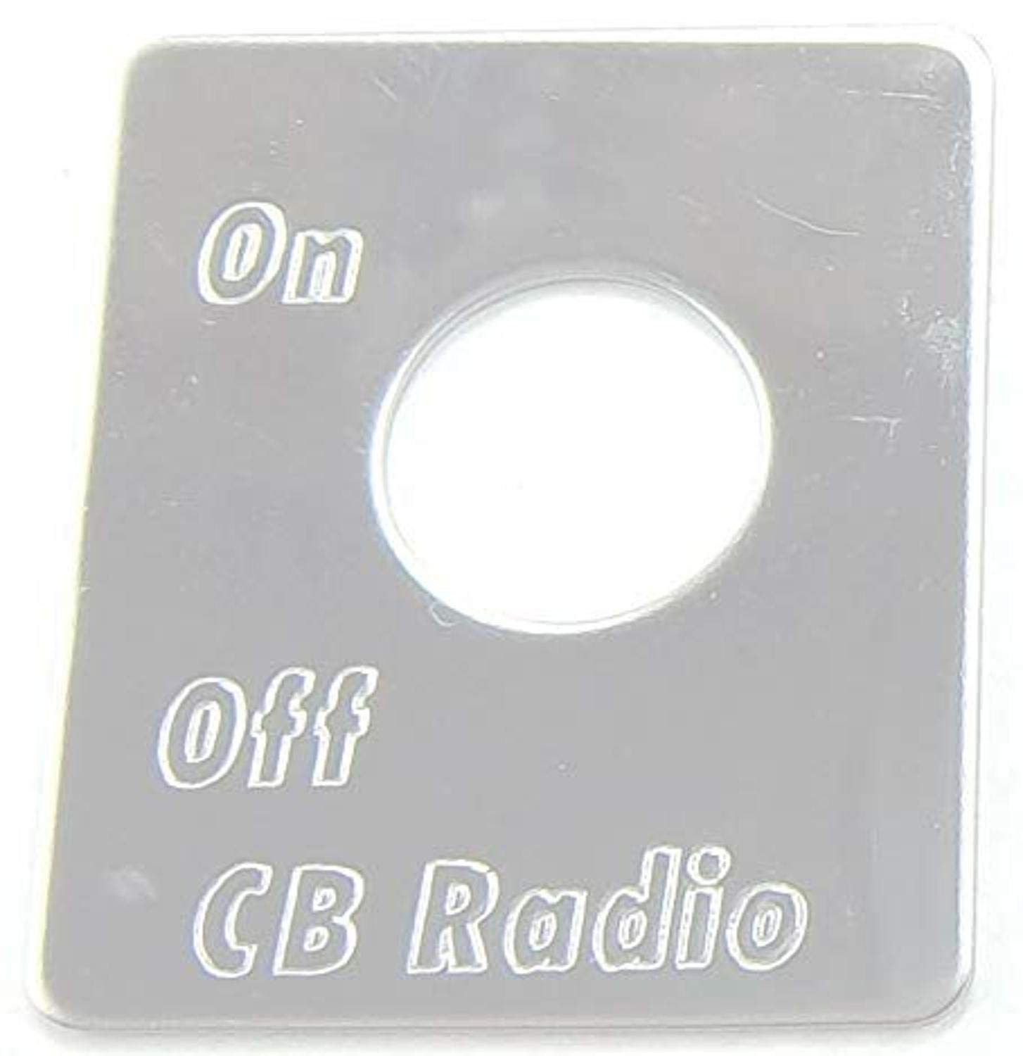 GG Grand General 68467 Stainless Steel C.B. Radio Switch Plate - Compatible with Peterbilt 370 & 359 Series Trucks - Durable & Corrosion-Resistant for Long-Haul Trucking & Professional Use