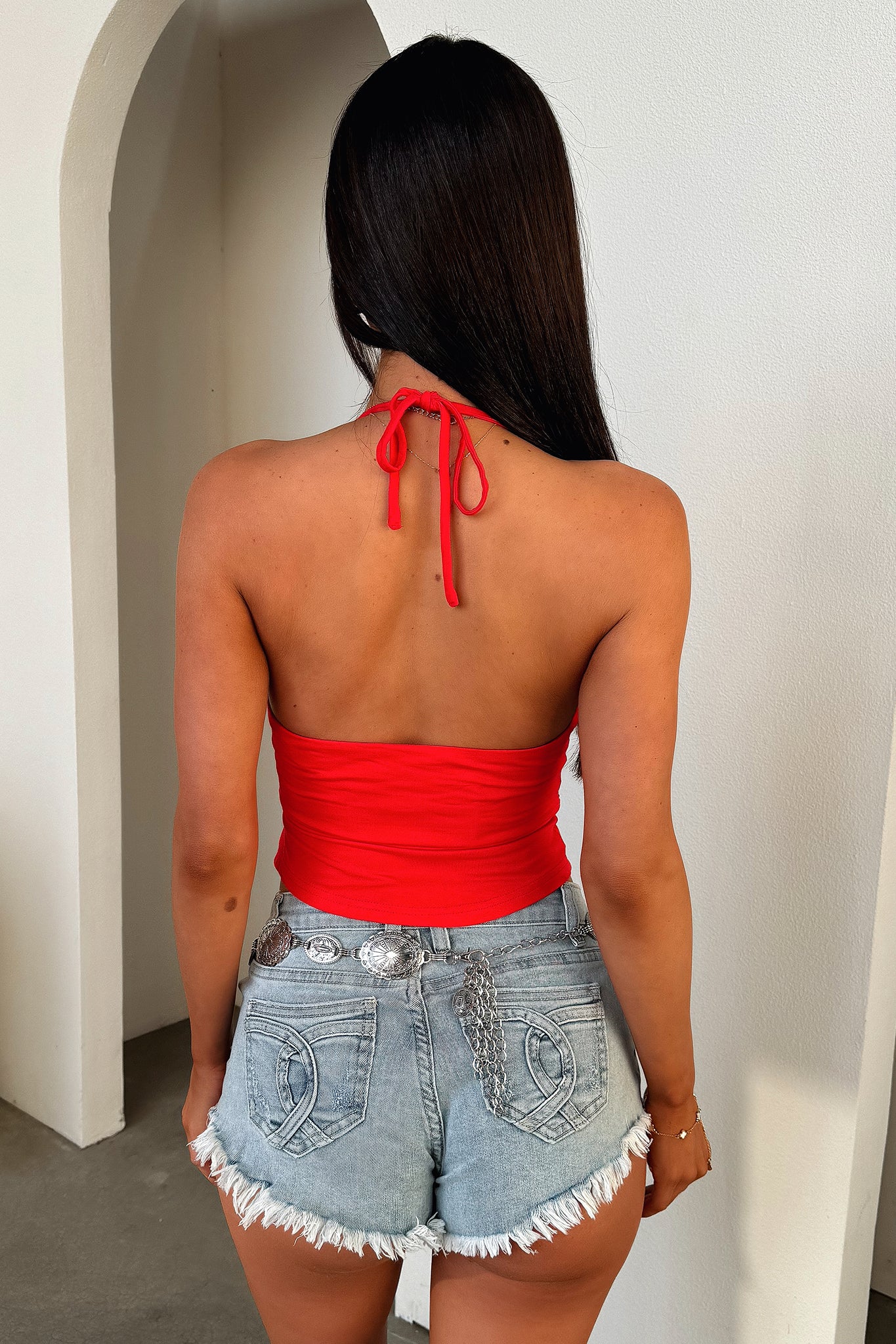 Calison Crop Top - Stylish Red Women's Fashion Blouse for Casual Wear, Summer Outfits & Street Style