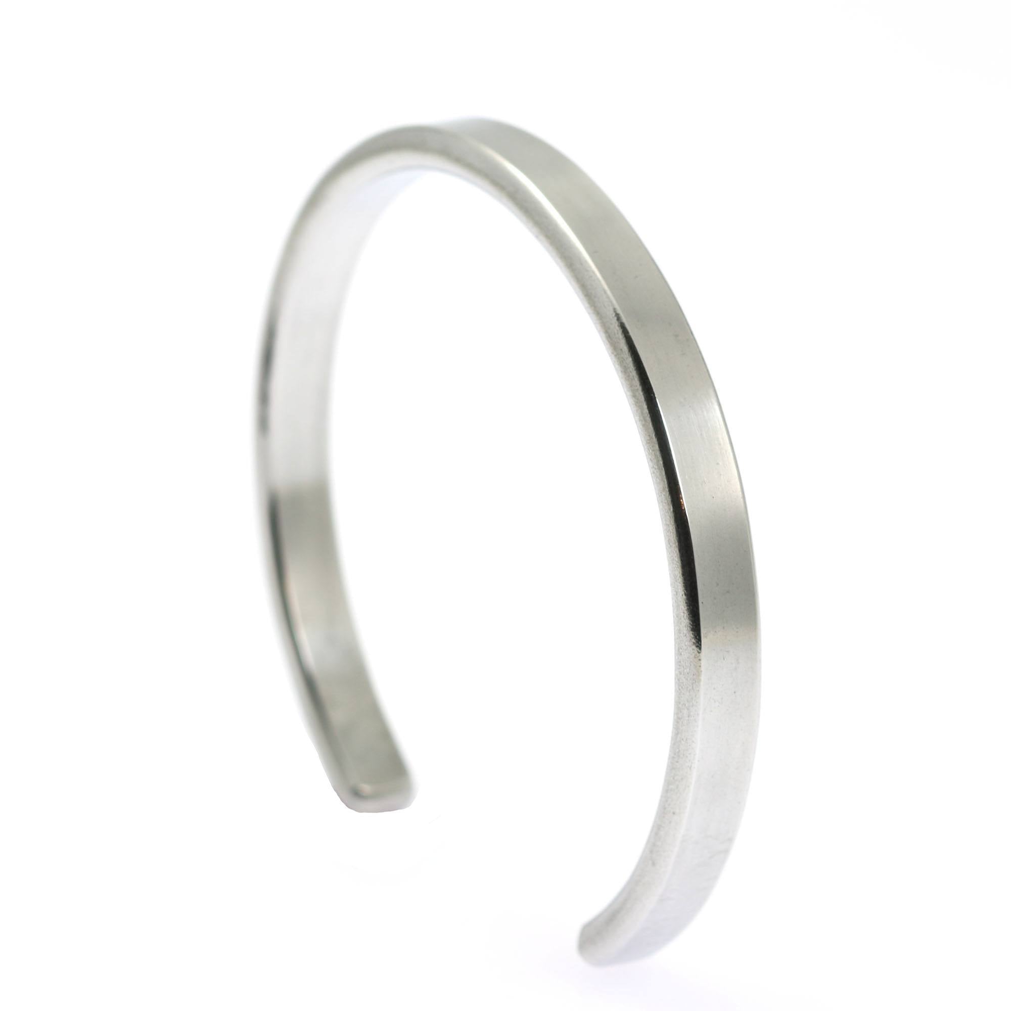 Elegant Thin Brushed Aluminum Cuff Bracelet for Women - Minimalist Jewelry Gift for Everyday Wear & Special Occasions