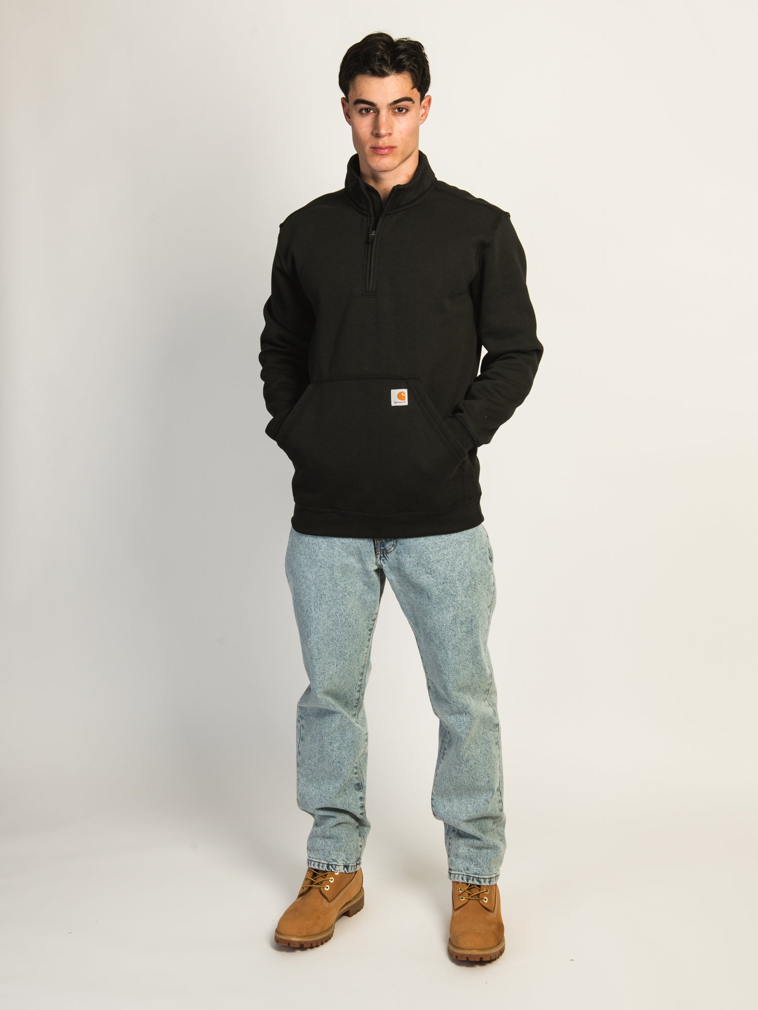 Carhartt Loose Fit Midweight 1/4 Zip Mockneck Sweatshirt for Men - Comfortable Workwear & Casual Outdoor Wear