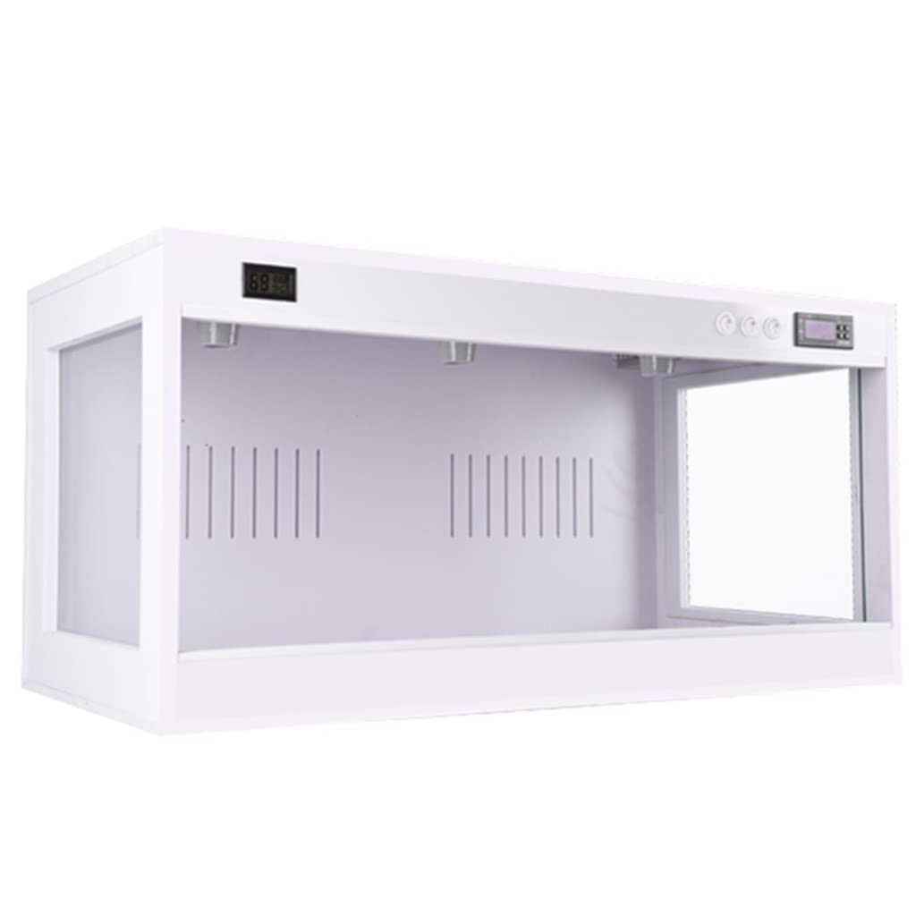 Premium PVC Reptile Terrarium - 80x40x40cm Large Heated Habitat for Snakes, Lizards & Turtles | Escape-Proof Cage with Intelligent Temperature Control | Ideal for Breeding, Transport & Feeding (White)
