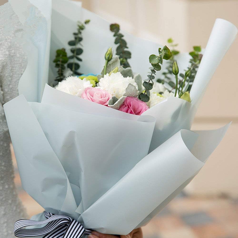 Korean Style Flower Wrapping Paper - 20 Sheets Light Peach Floral Bouquet Wraps for Gift Packaging, Wedding, Birthday & Florist Supplies | DIY Flower Arrangement, Party Decorations