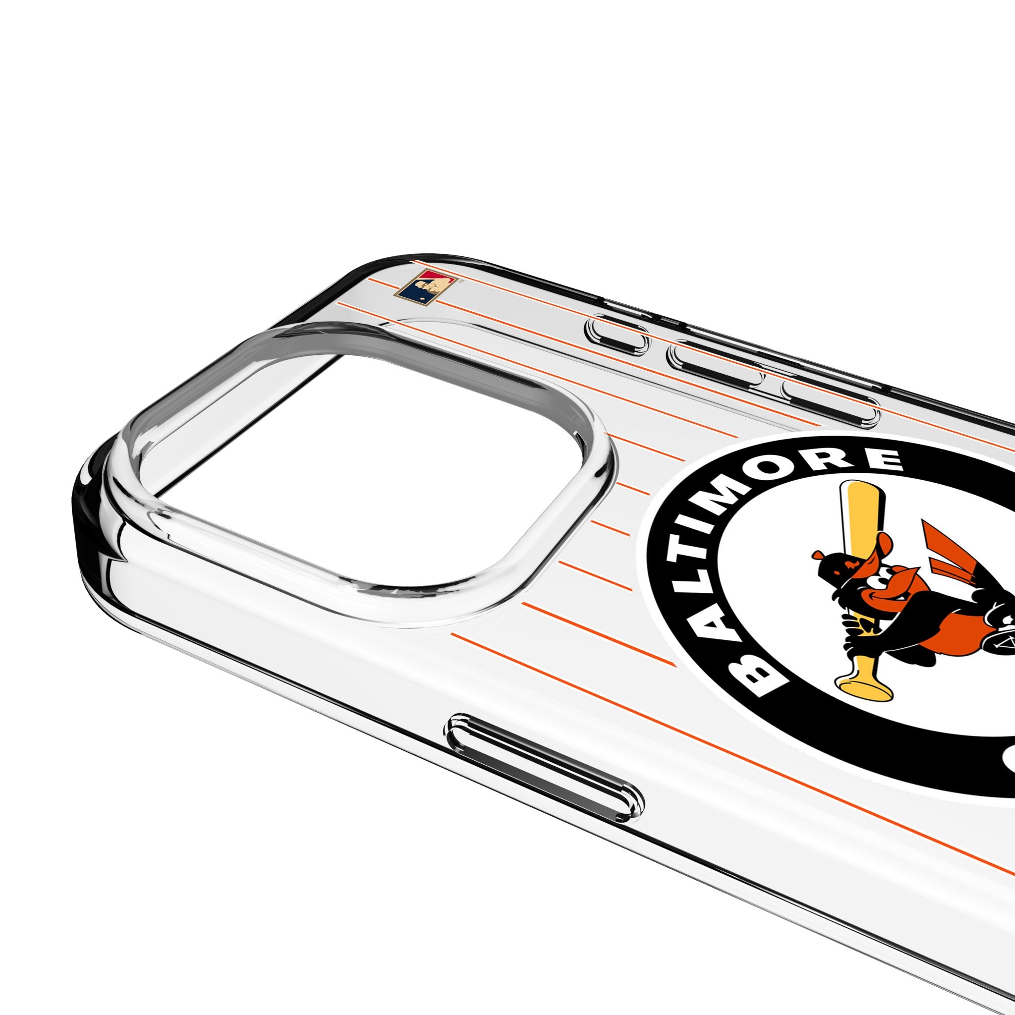 Baltimore Orioles 1966-1969 Cooperstown Collection Pinstripe Clear iPhone Case for iPhone 6/7/8/X/11/12/13/14/15 - Perfect for Baseball Fans & Game Day Protection