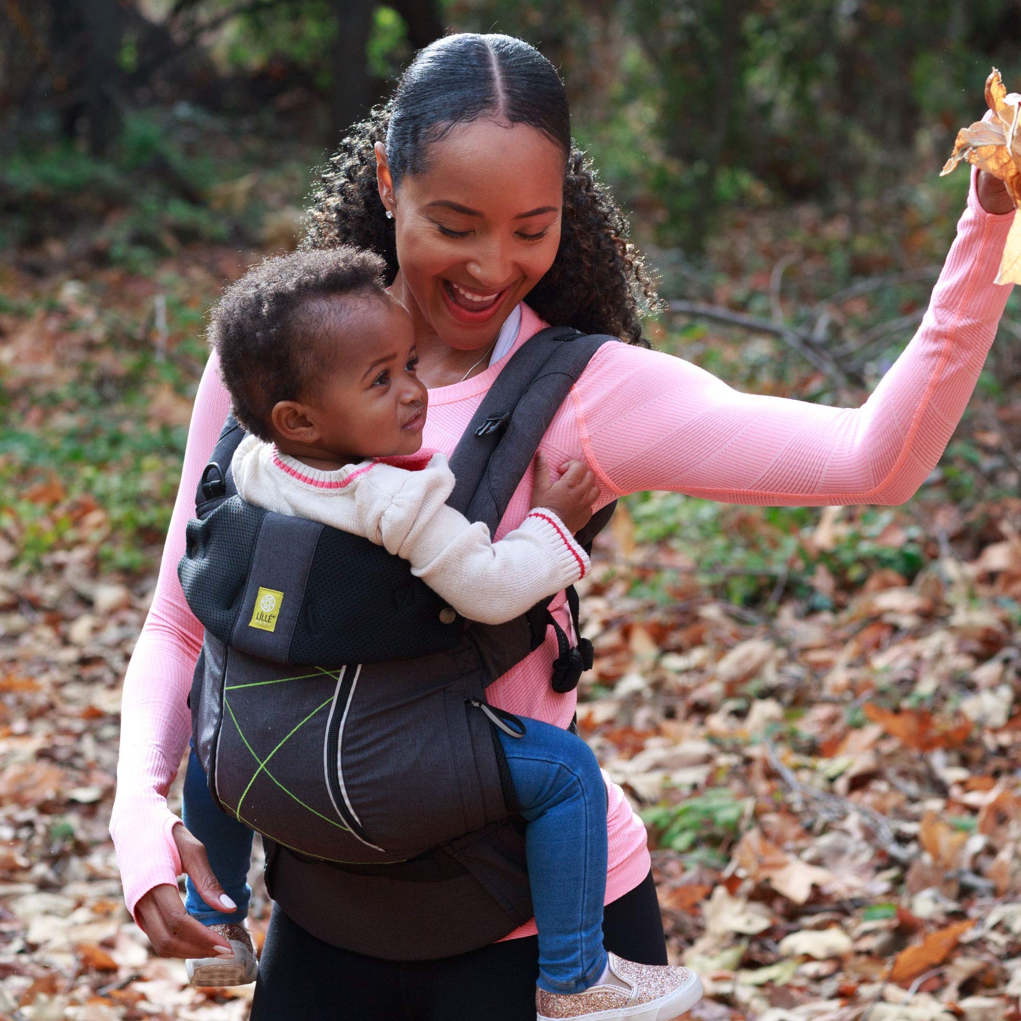 LÍLLÉbaby Pursuit All Seasons 6-in-1 Ergonomic Baby Carrier - Newborn to Toddler (7-45 lbs) with Lumbar Support & 360° Carrying Positions - Graphite Grey - Perfect for Hands-Free Parenting, Hiking, Shopping & Everyday Use