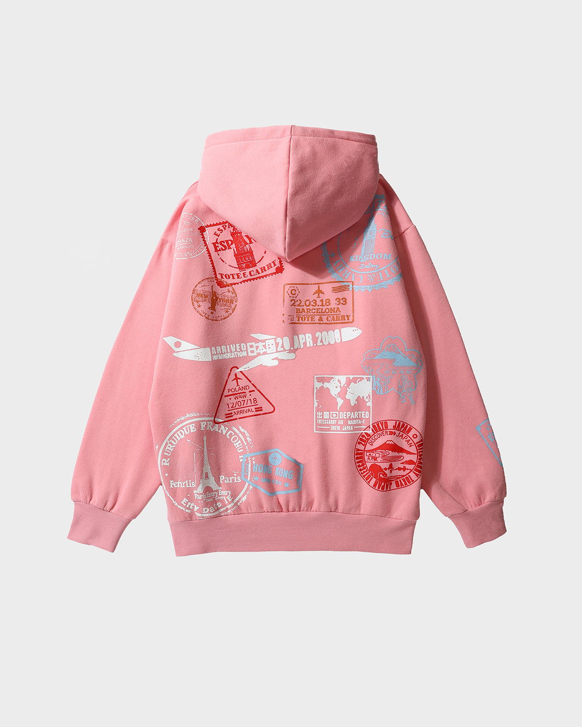 Globetrotter Pink Hoodie and Sweatshirt Set - Cozy Matching Outfit for Women | Perfect for Travel, Gym & Casual Wear