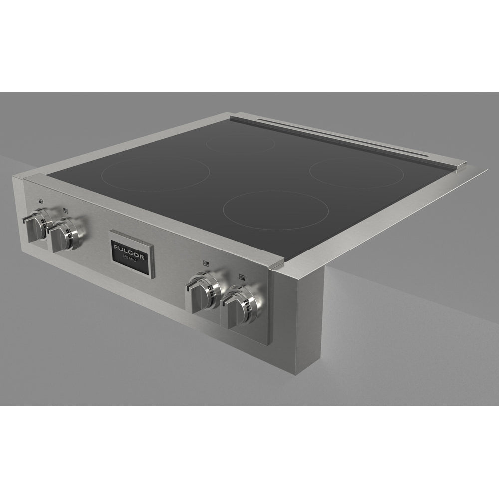 Fulgor Milano F6IRT304S1 30-Inch 600 Series Professional Induction Cooktop - Stainless Steel with Glass Ceramic Surface | Perfect for Modern Kitchens & Gourmet Cooking