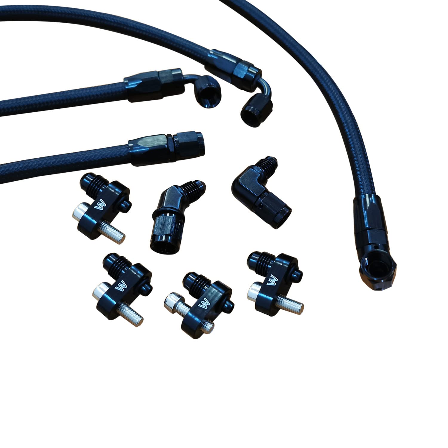 Black LSA ZL1 Steam Vent Kit 4AN Assembled Coolant Crossover Kit for LSA Supercharger - High Performance Cooling Solution for GM Vehicles, Racing & Street Use