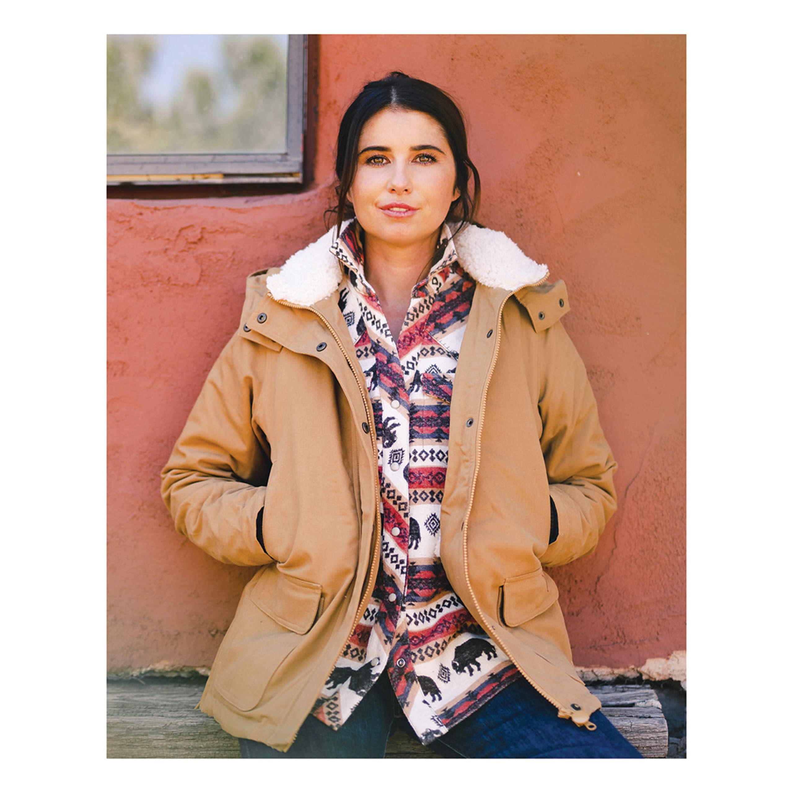 OUTBACK TRADING Women's Juniper Cotton Berber Lined Long Sleeve Jacket - Water-Resistant Outdoor Casual Coat for Hiking, Camping & Fall Fashion