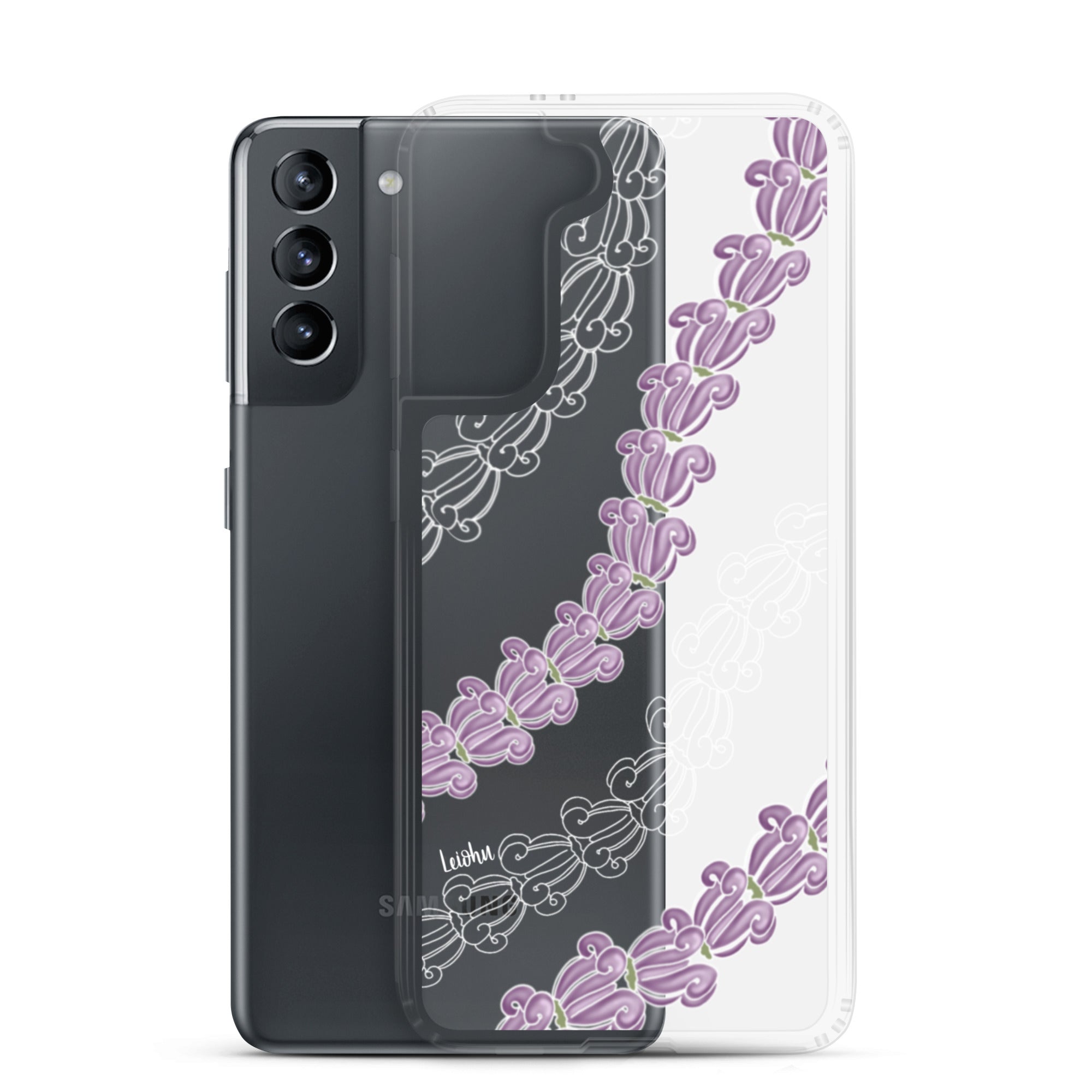 Samsung Clear Phone Case with Crown Lei Design - Slim Protective Cover for Samsung Galaxy [Model] - Perfect for Parties, Festivals, and Everyday Use