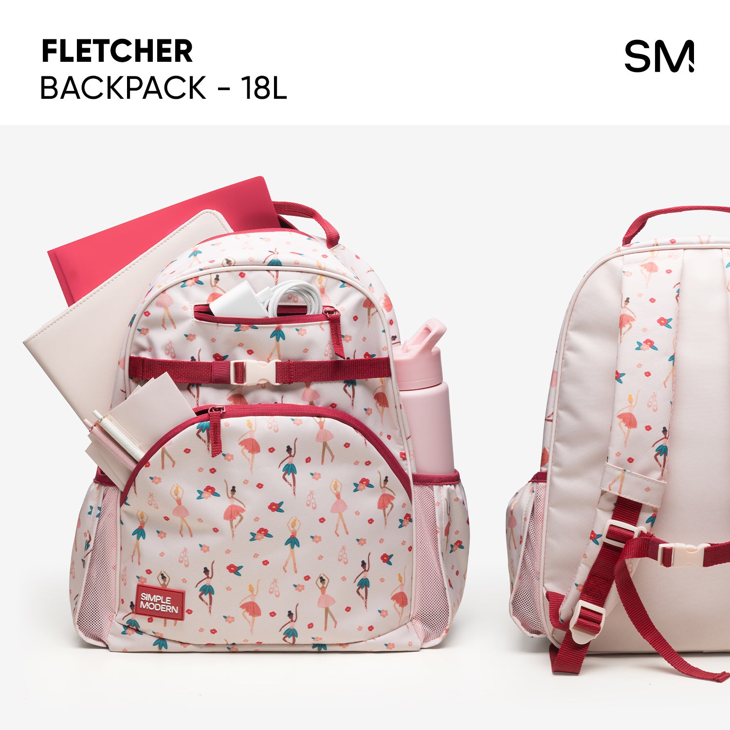 Fletcher Large Kids' Backpack for School, Travel & Outdoor Adventures - Durable & Spacious Children's Bookbag for Boys & Girls