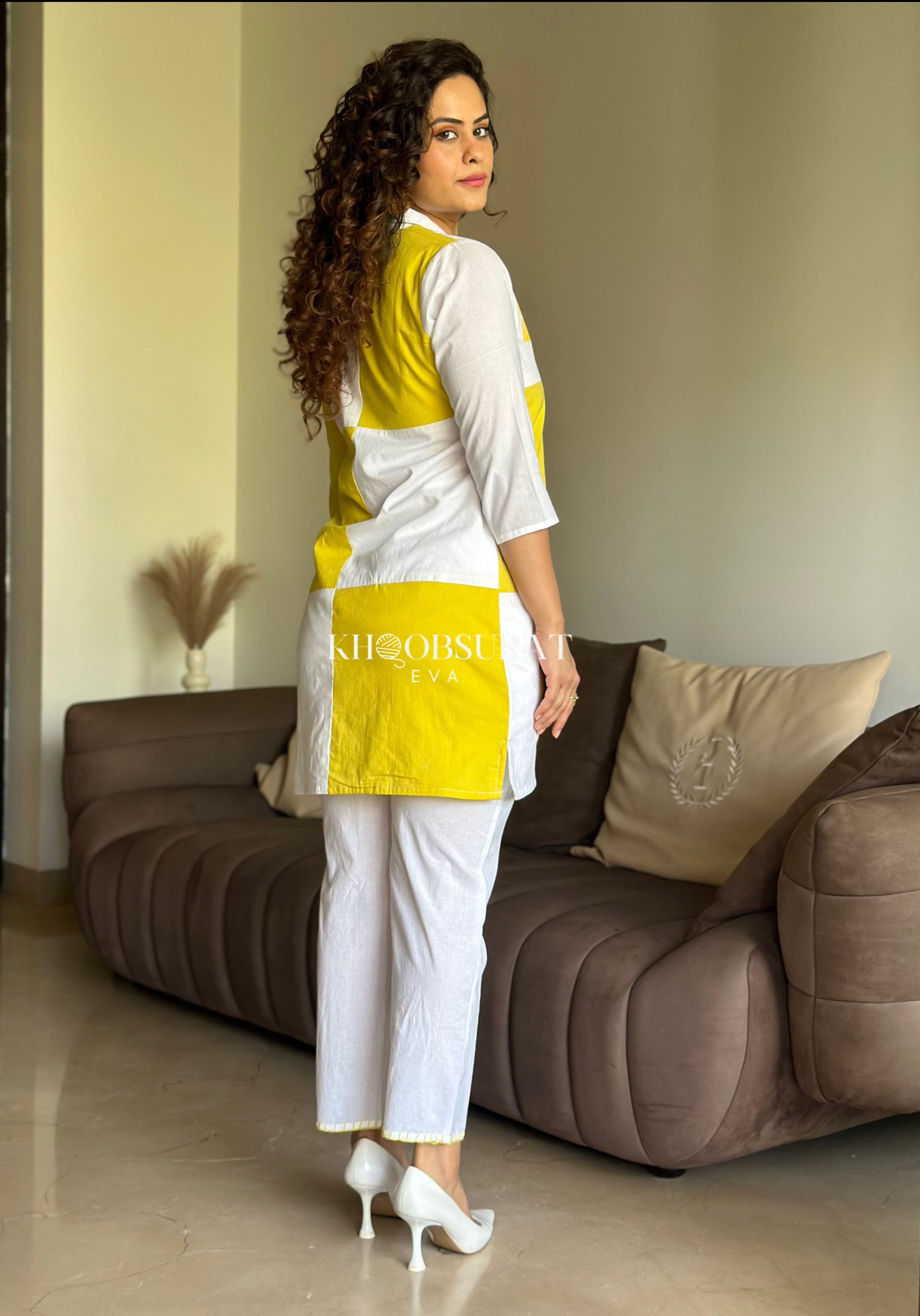 Stylish Summer Yellow CoOrd Set for Women - Trendy Matching Outfit for Beach, Vacation & Casual Wear