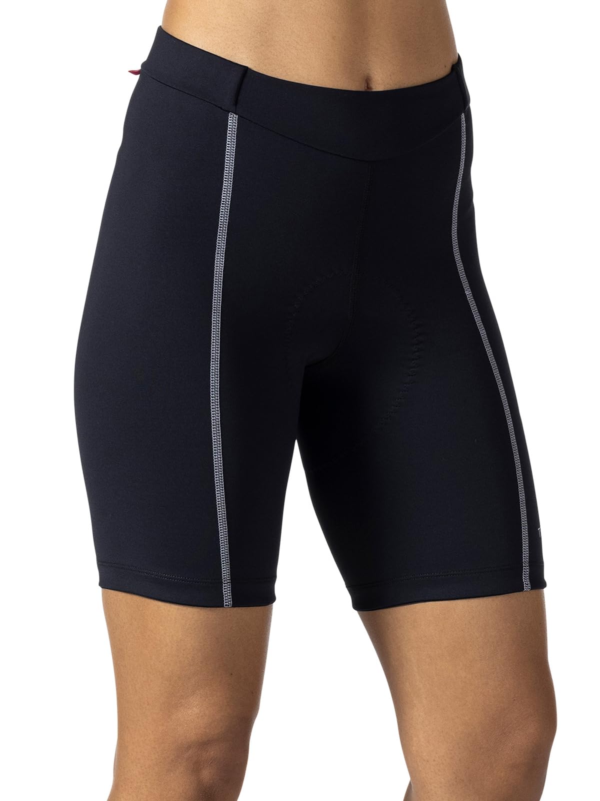 Terry Bella Women's Padded Bike Shorts - 8.5 Inch Silicone Leg Grips, Black Cycling Shorts for Mountain Biking & Road Cycling | Perfect for Outdoor Adventures & Fitness Training