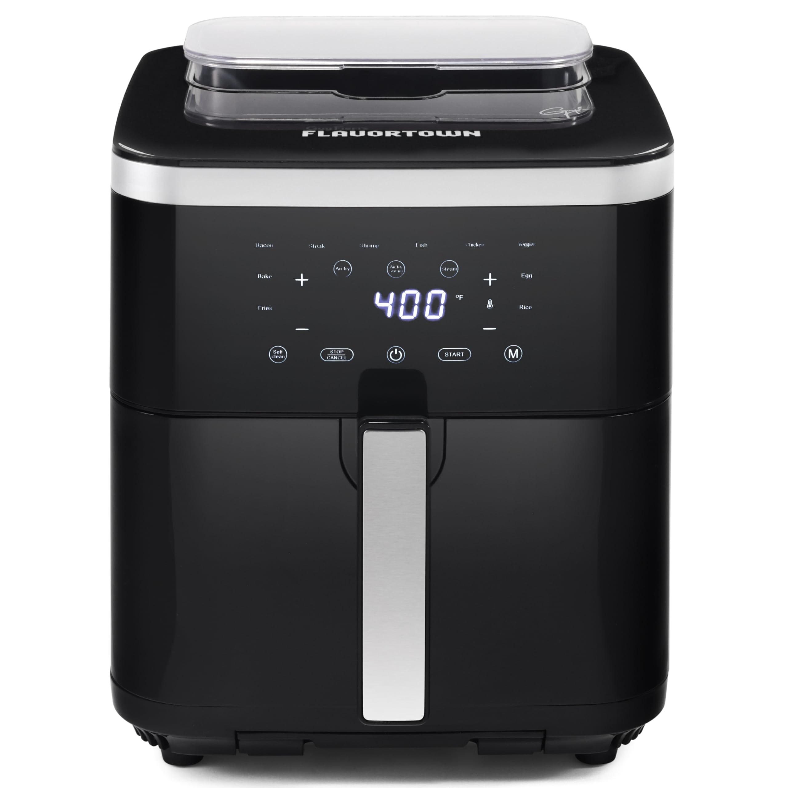 Guy Fieri's Flavortown 6.5 Quart Steam Air Fryer with Moisture Lock Technology – Programmable Steamer & Air Fryer Combo, 1700W, 10 Presets, Precise Temp Control – Perfect for Healthy Cooking, Crispy Snacks & Family Meals