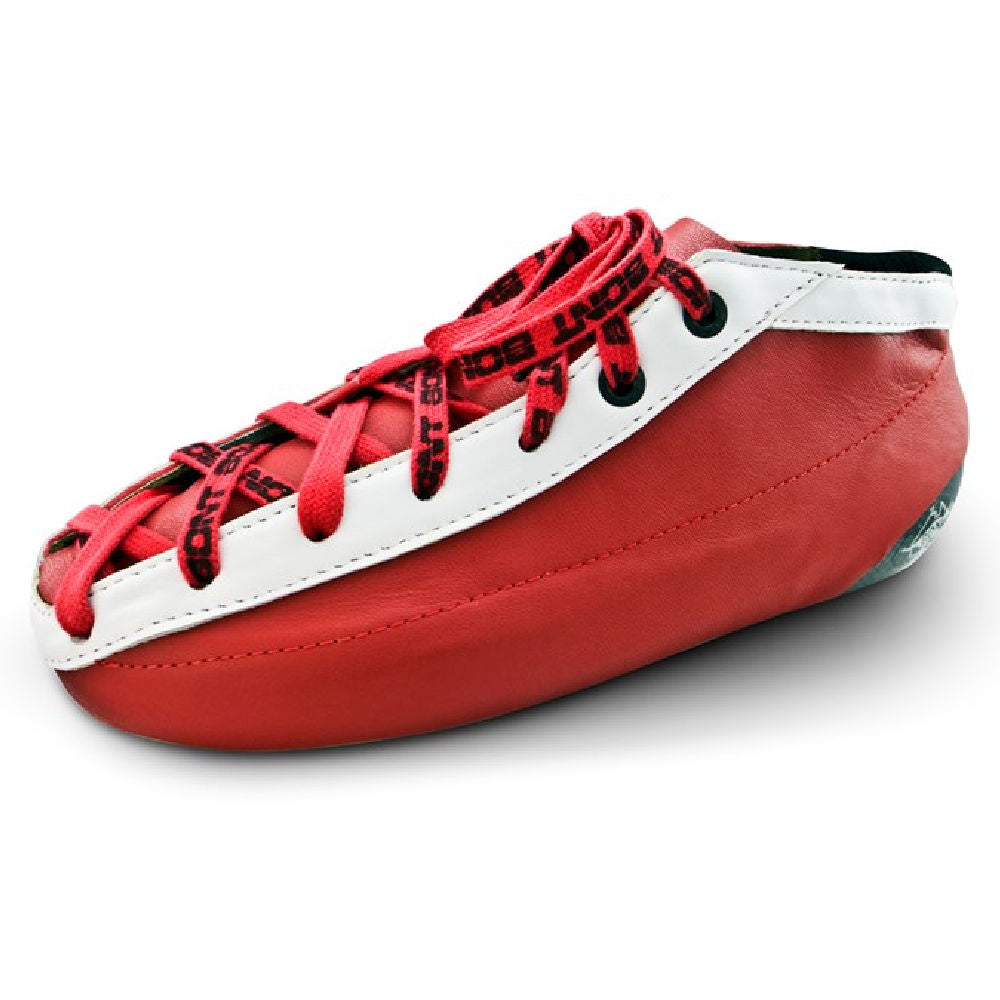 Bont Quad Racer V1 Red Fiberglass Speed Skating Boots - Professional Inline & Roller Derby Skates for Competitive Racing & Training