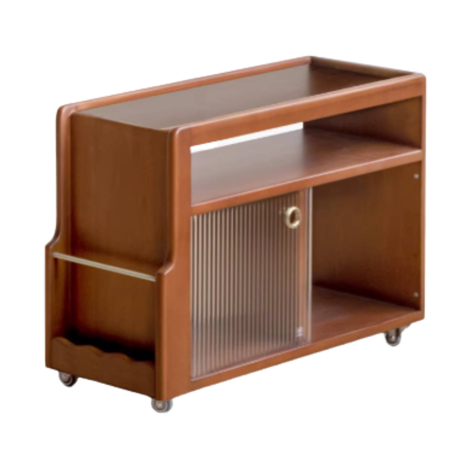 27.9x11.4x19.9 inch/ 71x29x50.5cm/ Teak color/ Poplar side table