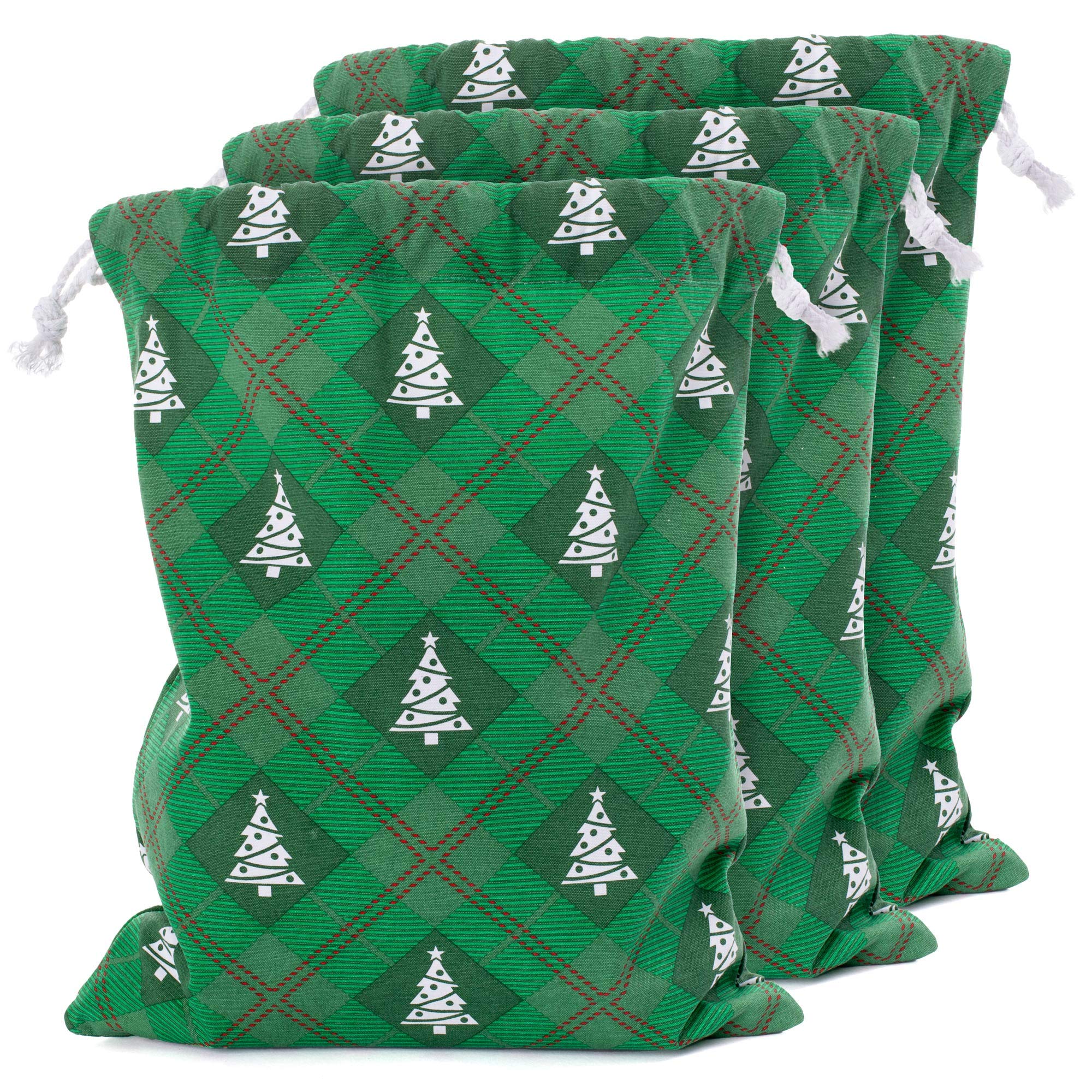 Eco-Friendly Reusable Christmas Drawstring Gift Bags - 16.5