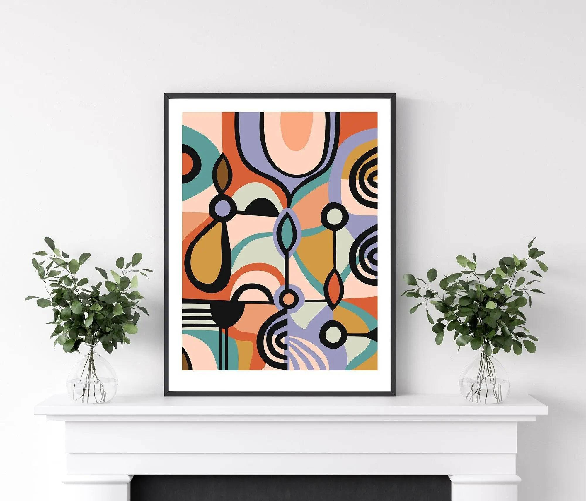 Modern Abstract Wall Art Print - Contemporary Home Decor for Living Room, Bedroom & Office - Premium Canvas Painting for Stylish Interiors