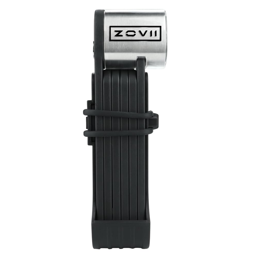 ZOVII Heavy Duty Folding Bike Lock with 120dB Alarm - Anti-Theft Security for Bicycles, Scooters, E-Bikes & Motorcycles | Includes Mounting Bracket | Compact Foldable Design with Key Entry | Perfect for Urban Commuting, Campus Security & Outdoor Adventures