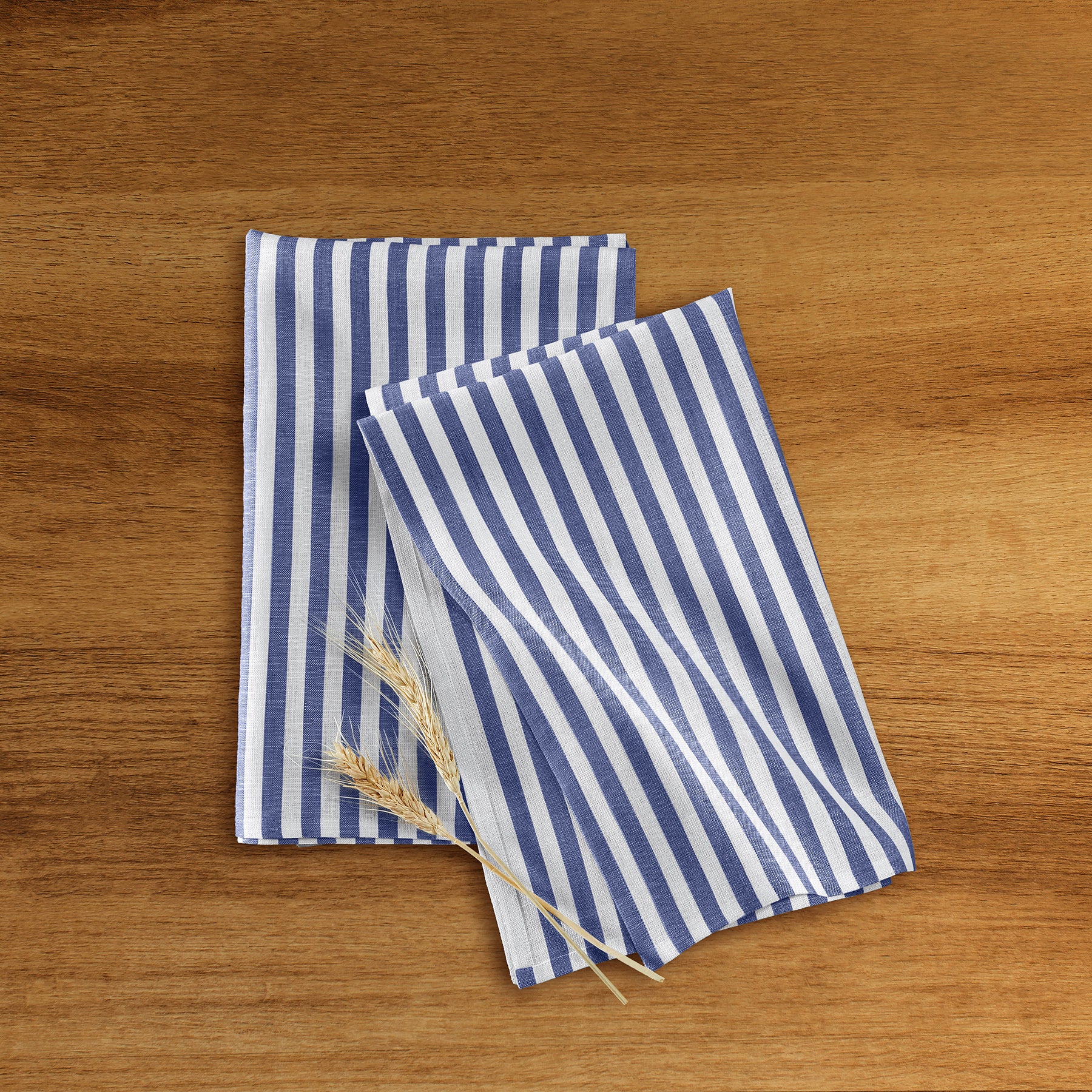 Amalfi Stripe Cotton Kitchen Towels Set of 2 - Absorbent Dish Towels for Drying Dishes, Cleaning & Decor - Perfect for Italian Kitchen, Farmhouse & Coastal Home Decor