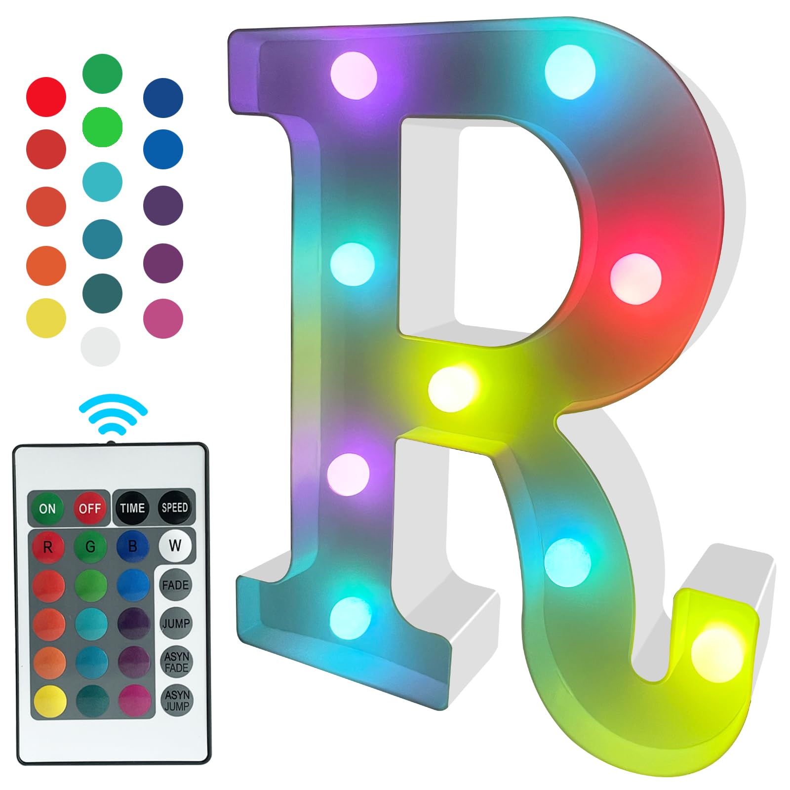 Glintee LED Letter Lights - Remote Control Color Changing for Bedroom & Wall Decor