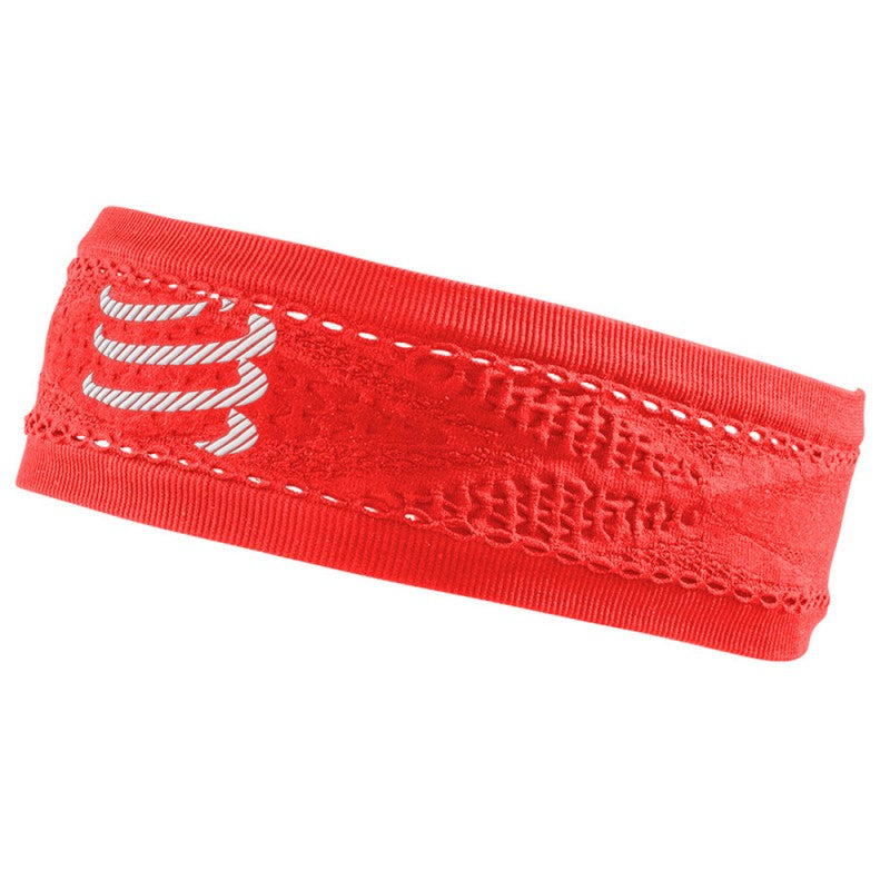 Compressport Thin Headband On/Off - Red (HB01 3150) | Sweat-Wicking Sports Headband for Running, Cycling & Workouts