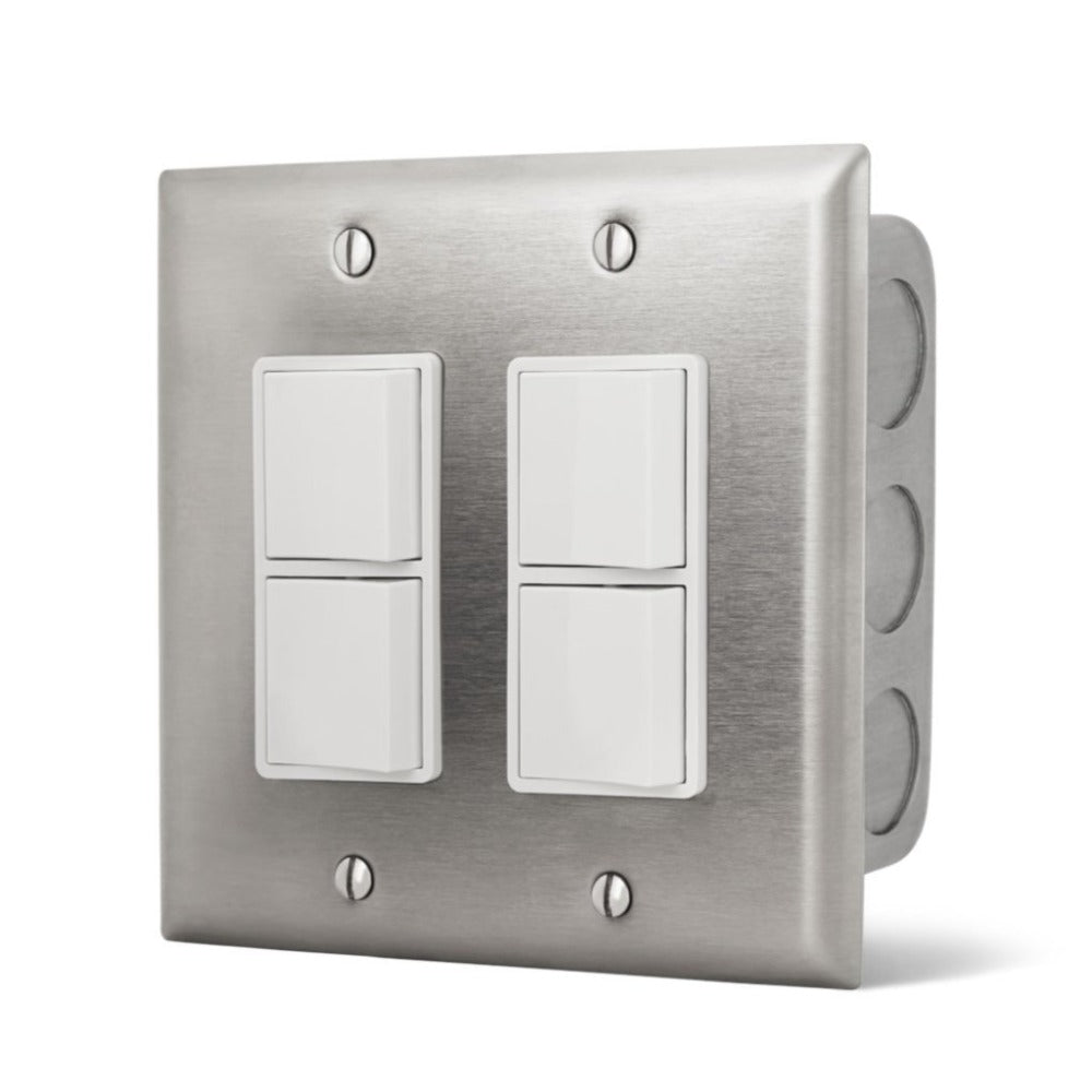 Infratech Dual Duplex ON/OFF In-Wall Switch for Dual Element Electric Heaters - Perfect for Home, Office & Commercial Heating Control