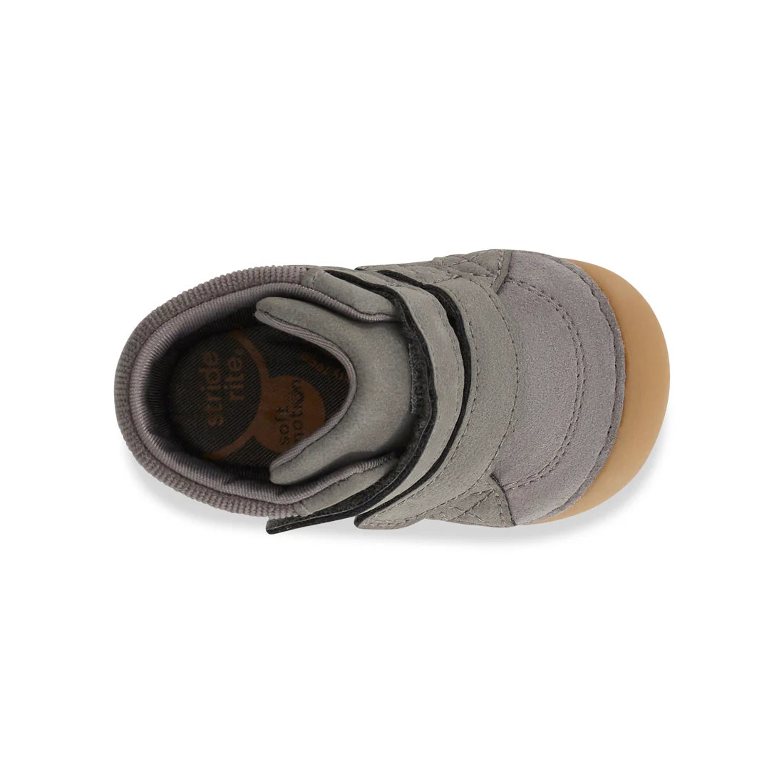 Stride Rite Grey Martin Soft Motion Toddler Boots - Waterproof Winter Shoes for Boys & Girls - Comfortable Non-Slip Walking Booties for Outdoor Play & Cold Weather
