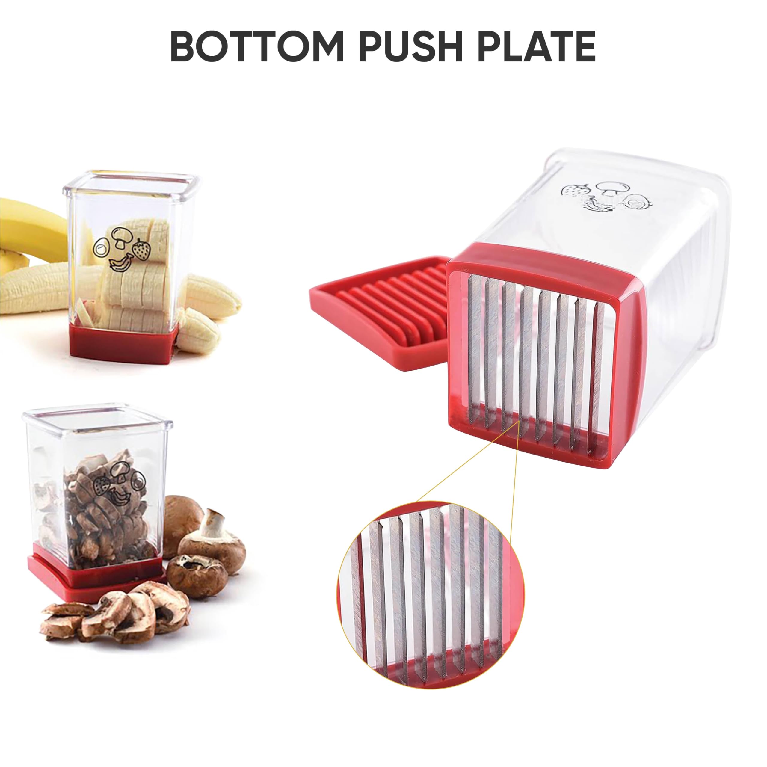 Premium Stainless Steel Cup Slicer - 2 Pack Fruit & Vegetable Cutter for Strawberries, Bananas, Eggs | Quick Salad Prep Tool for Kitchen, Party Platters & Healthy Snacks