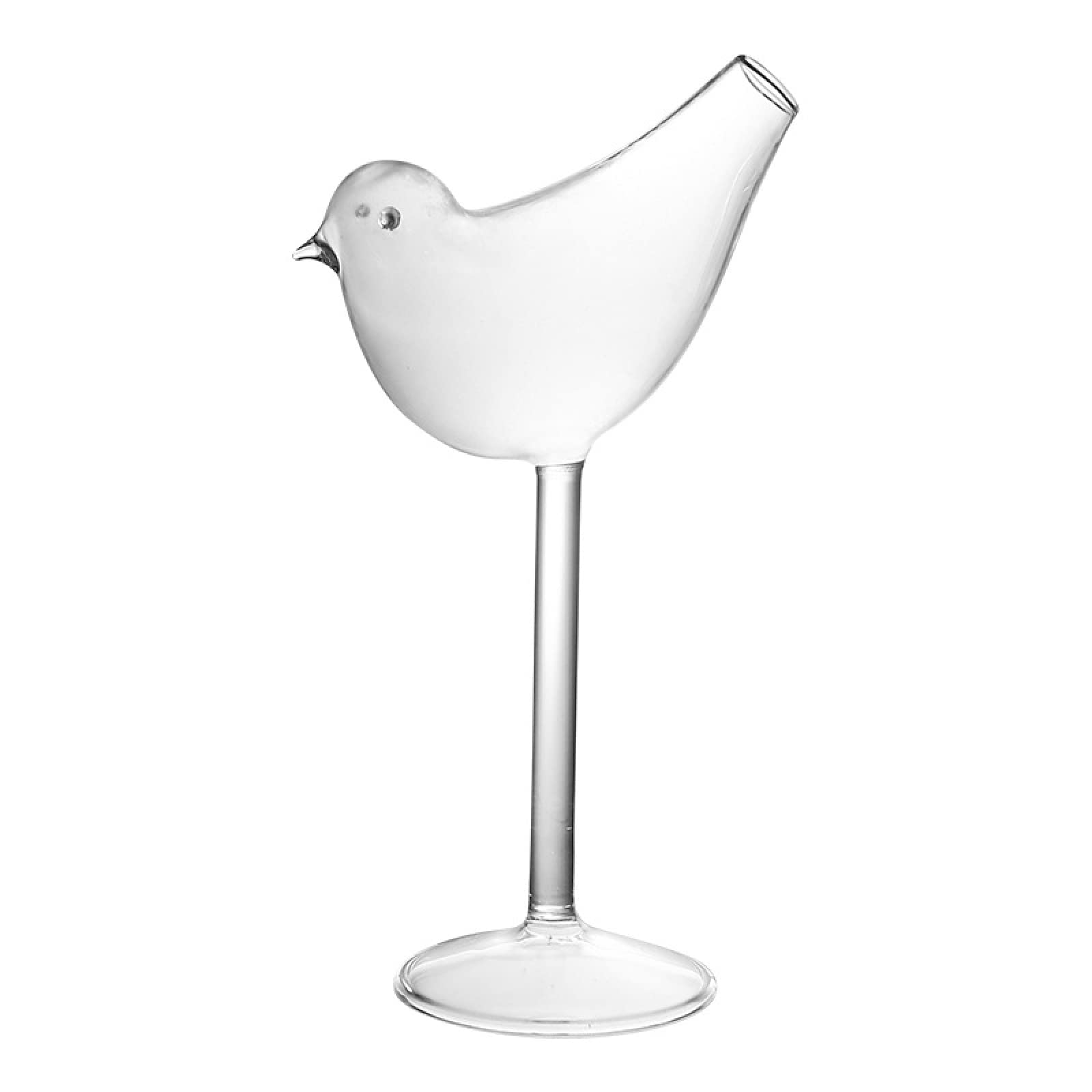Elegant Bird Design Crystal Wine Goblet - Handcrafted Irregular Cocktail Glass for Red Wine, Champagne & Cocktails | Perfect for Dinner Parties, Weddings & Home Bar Decor