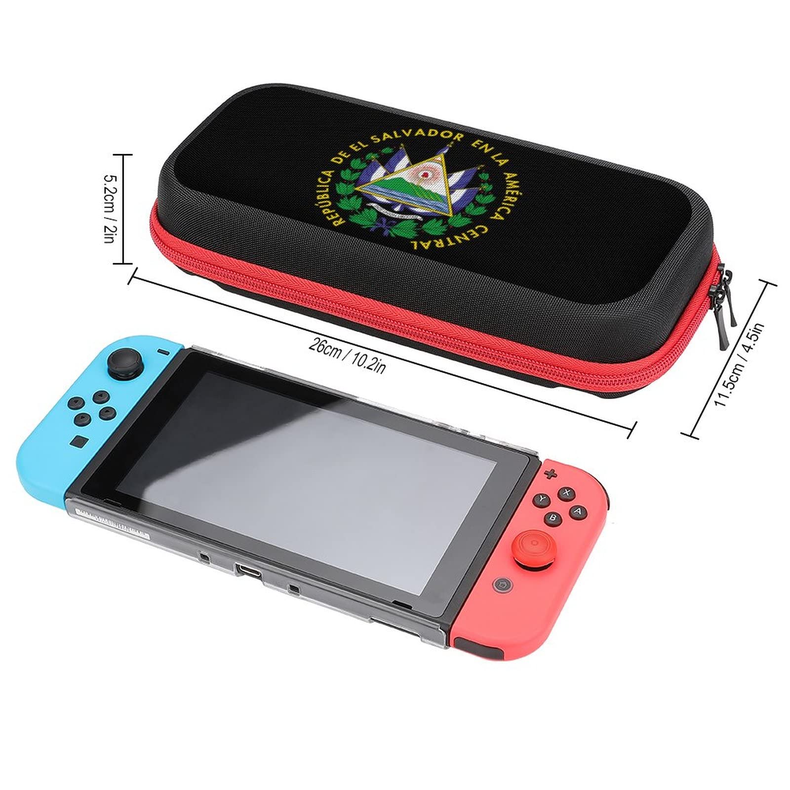 El Salvador Coat of Arms Nintendo Switch Carrying Case - Portable Travel Cover with 20 Game Card Slots | Protective Storage for Gaming On-The-Go & Travel Accessories