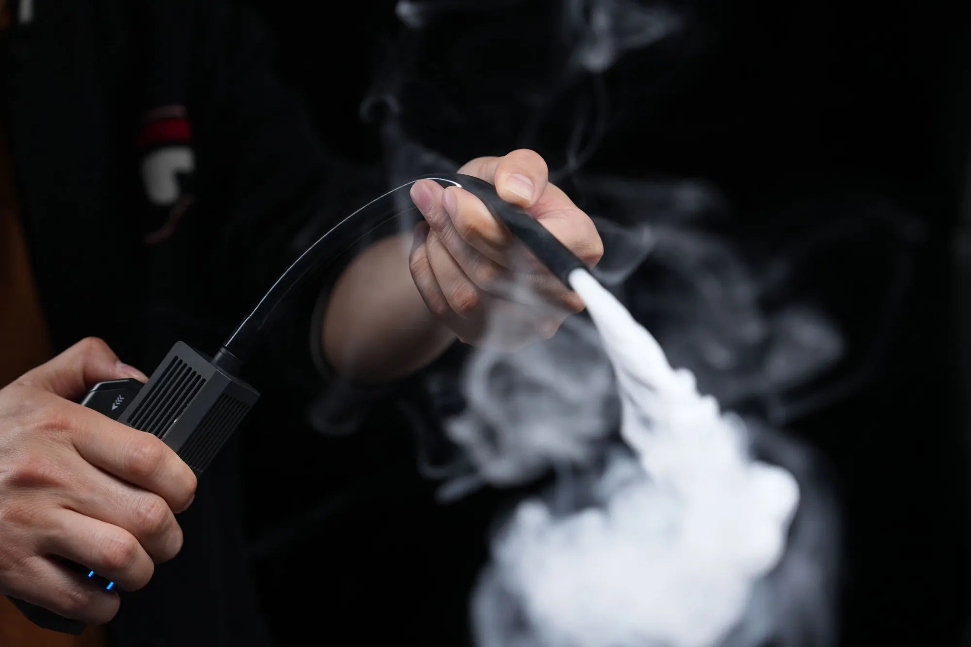 PMI Smoke NINJA Handheld Battery Powered Wireless Mini Smoke Machine Starter Kit - Portable Fog Machine for Halloween Parties, DJ Shows & Special Effects