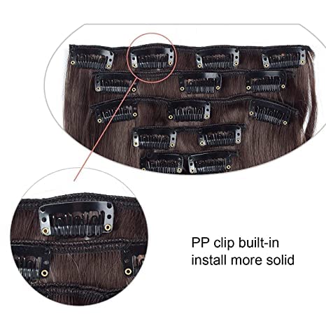 7-Piece Synthetic Hair Clip Extensions & Twist Bun Maker Set for Women & Girls - Easy Hair Styling for Parties, Weddings & Everyday Use