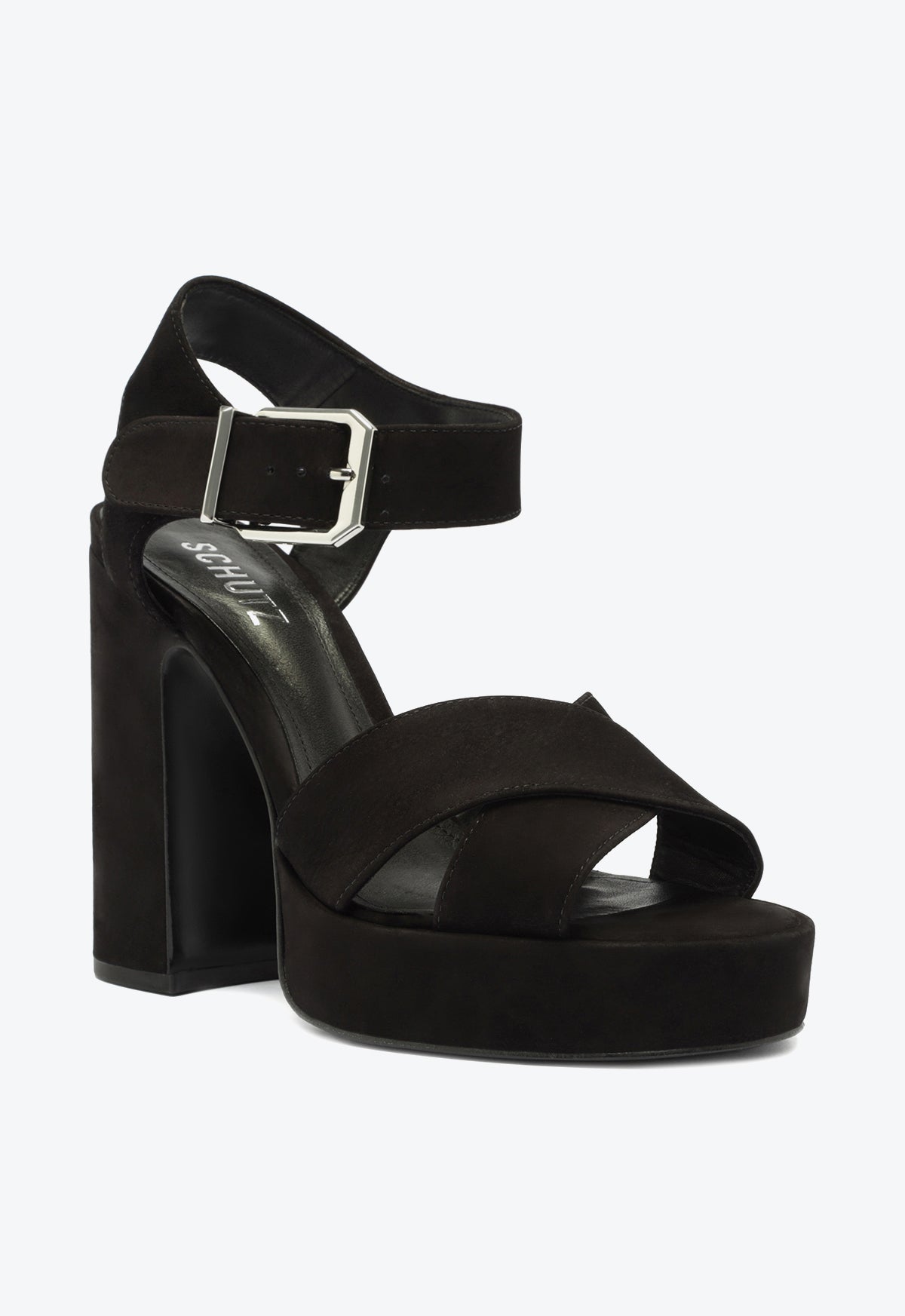 Penelope Nubuck Sandal with 24mm Heel - Women's Comfortable High Heel Sandals for Summer | Perfect for Beach, Party & Casual Outings