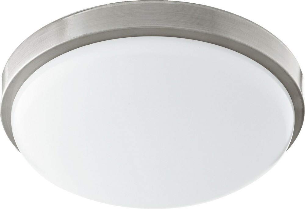 902-11-65 Ceiling Mount Glass LED Light Fixture - 1 Light Satin Nickel Finish | Modern Lighting for Bedroom, Living Room & Dining Room