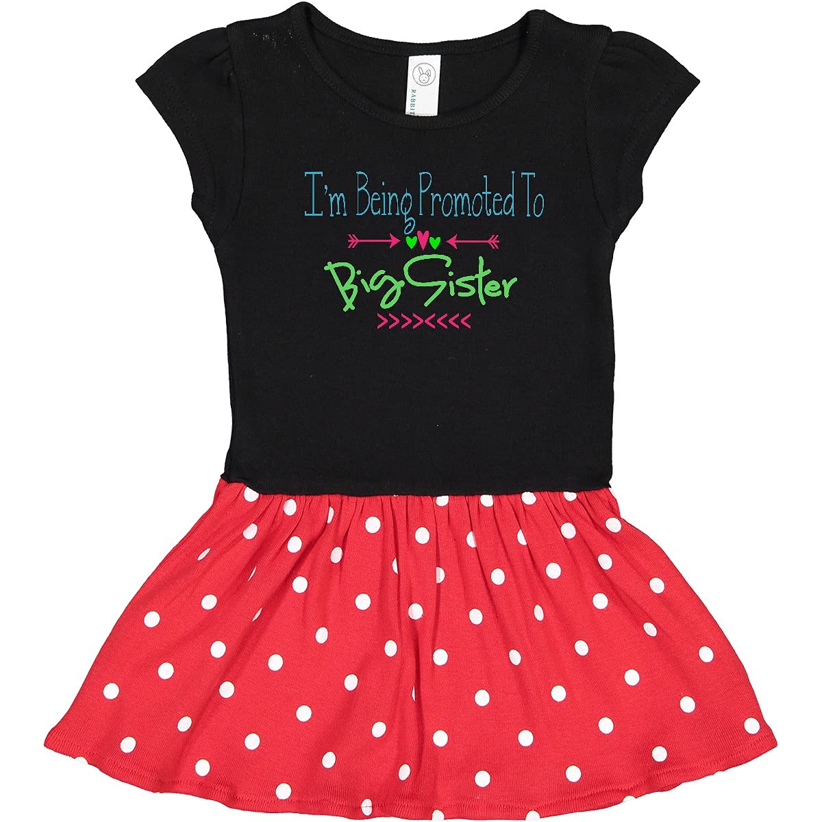 Inktastic 'I'm Being Promoted to Big Sister' Toddler Dress - Cute Sibling Announcement Outfit for Baby Girls | Perfect for Gender Reveals, Newborn Photos & Family Celebrations
