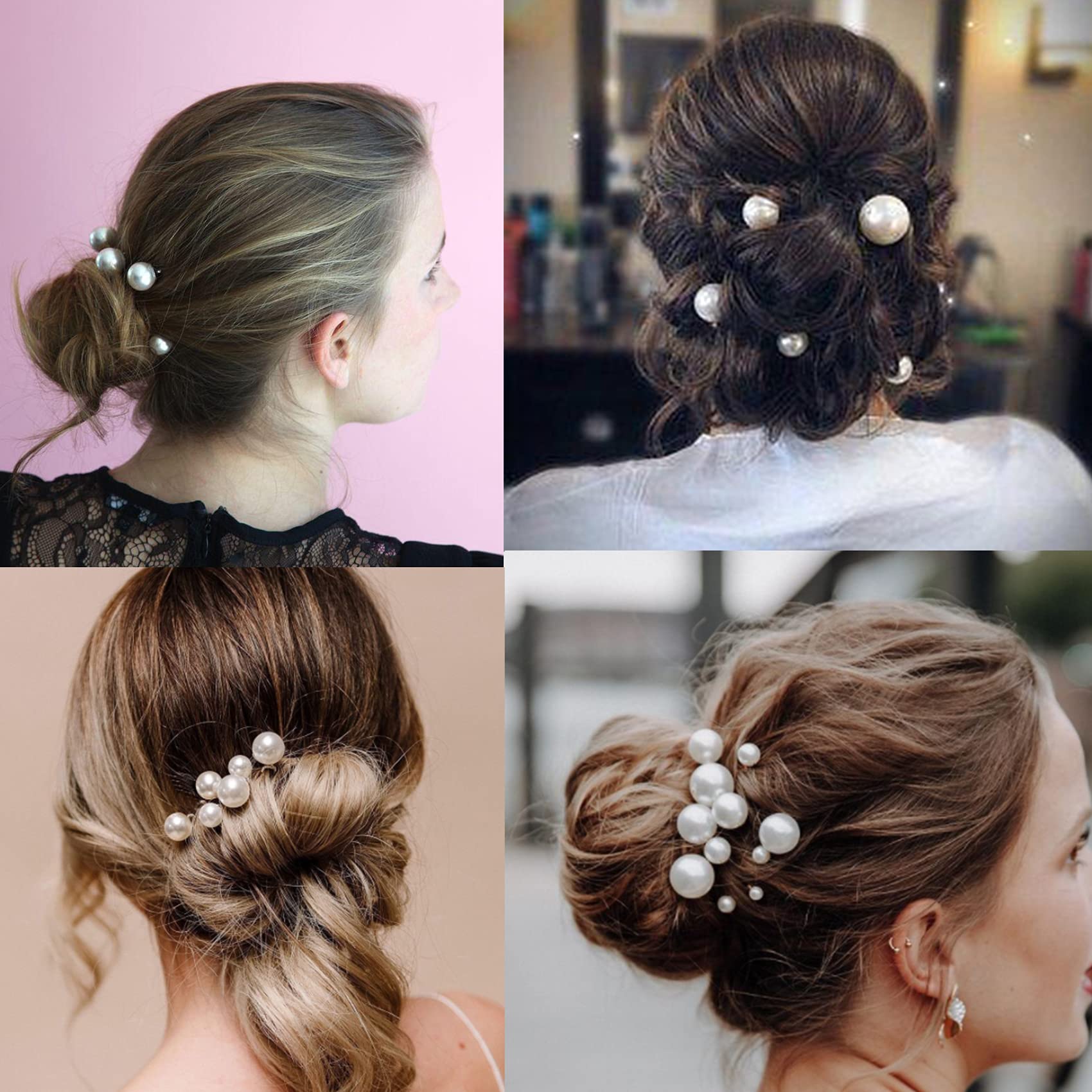 30Pcs Elegant Pearl Rhinestone Hair Pins for Wedding Brides & Bridesmaids - Silver Hair Accessories for Updos, Bun & Special Occasions - Perfect for Bridal Shower, Prom & Formal Events