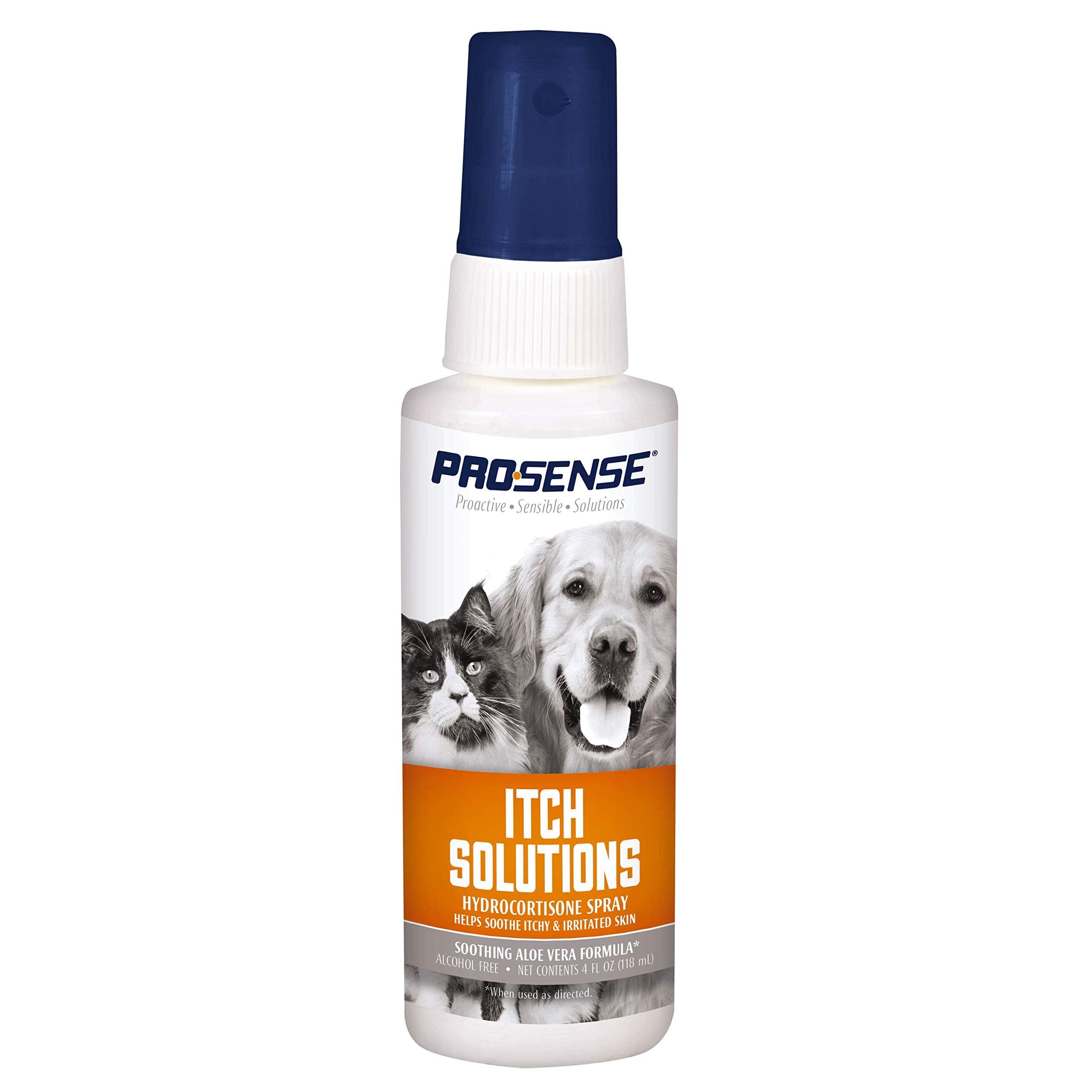 ProSense Itch Relief Hydrocortisone Spray for Dogs & Cats - Aloe Infused 4oz (48 Pack Case) | Soothes Hot Spots, Allergies & Skin Irritations for Pets at Home or Travel