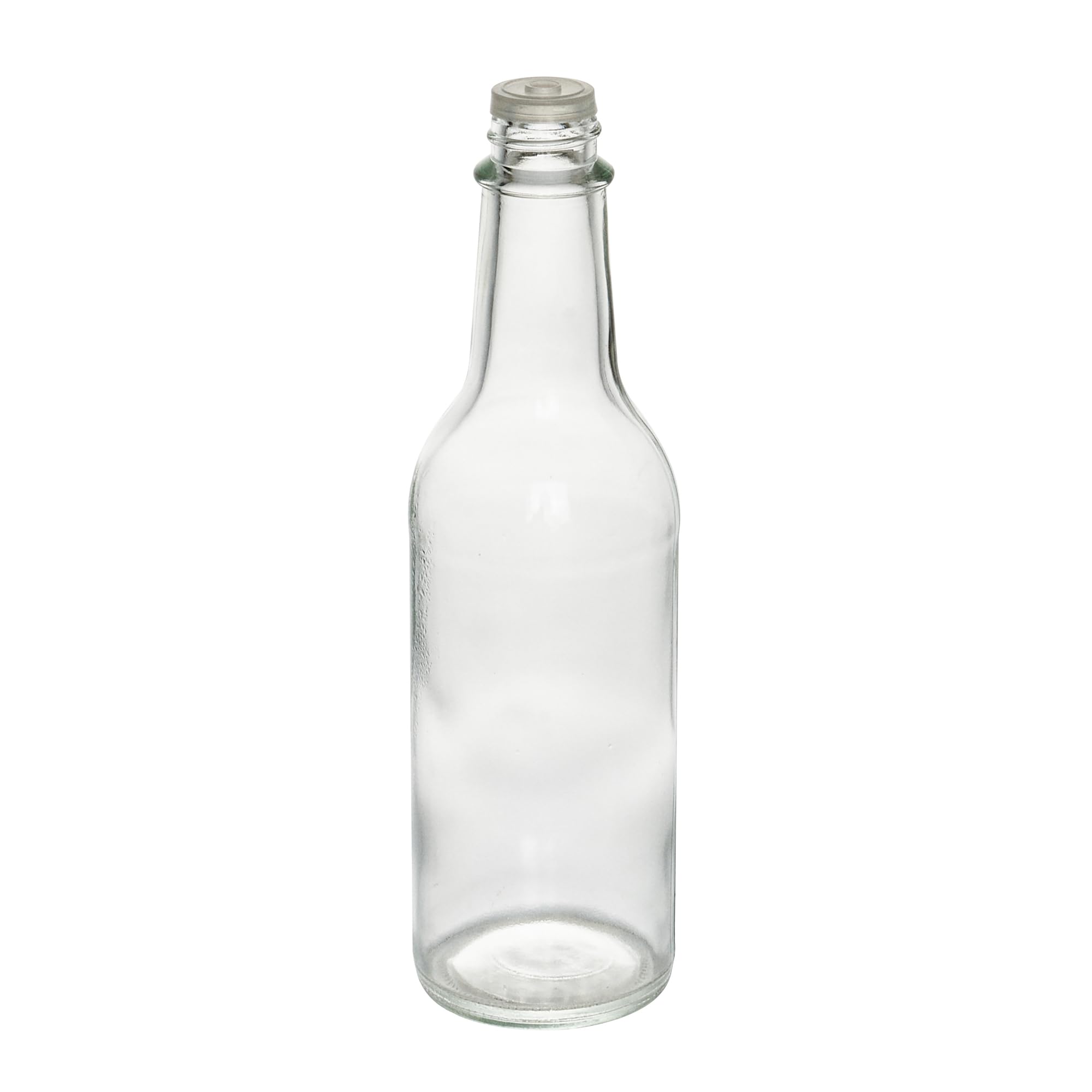 **Vetri 9 oz Clear Glass Woozy Bottles with Black Caps - 10-Pack Dishwasher Safe Empty Sauce Bottles for Hot Sauce, Salad Dressing, BBQ, Oil, Tinctures - Perfect for Restaurants, Catering & Home Kitchens**
